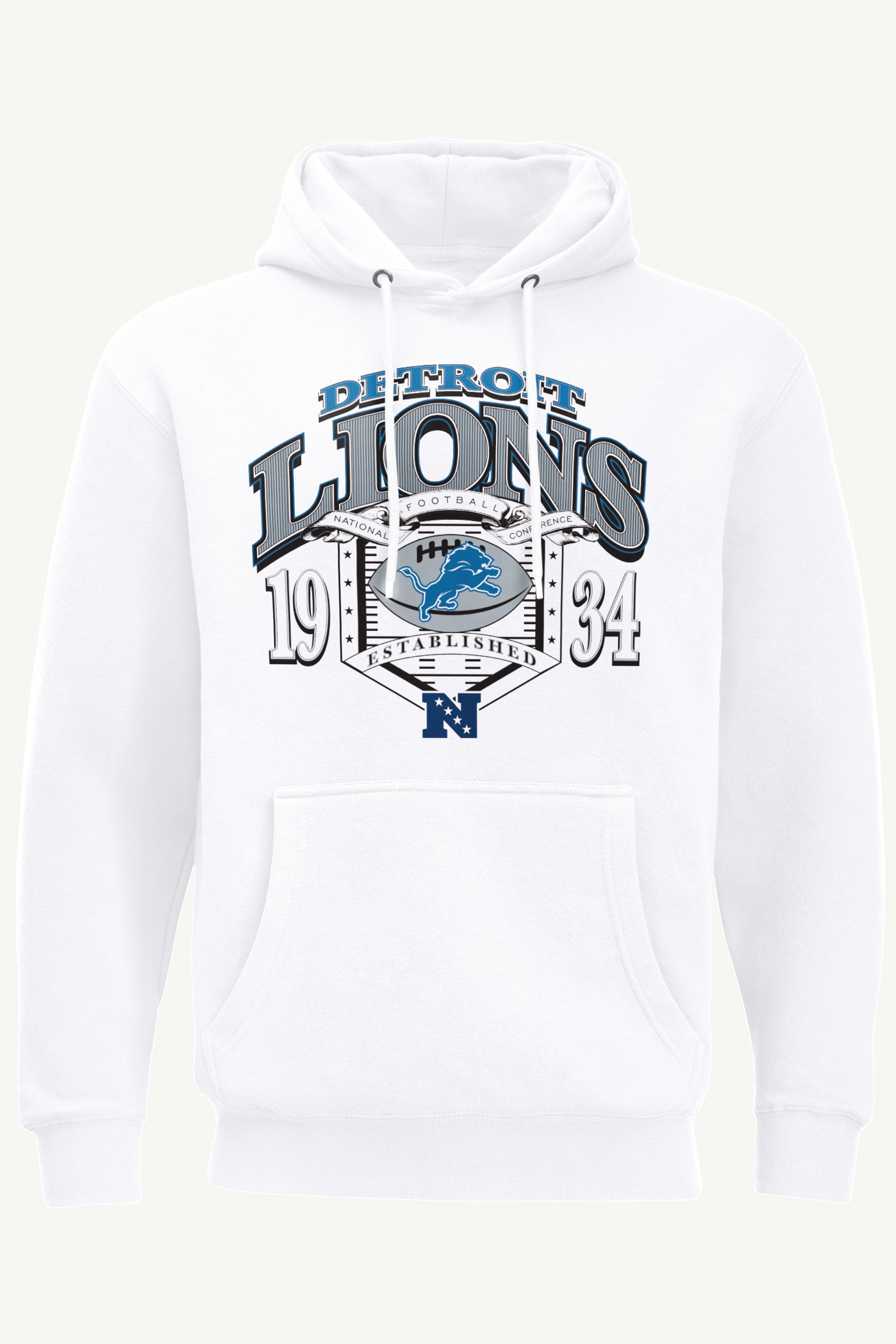 MENS DETROIT LIONS 80s INSPIRED FIELD HOODIE View 1 | Detroit Lions