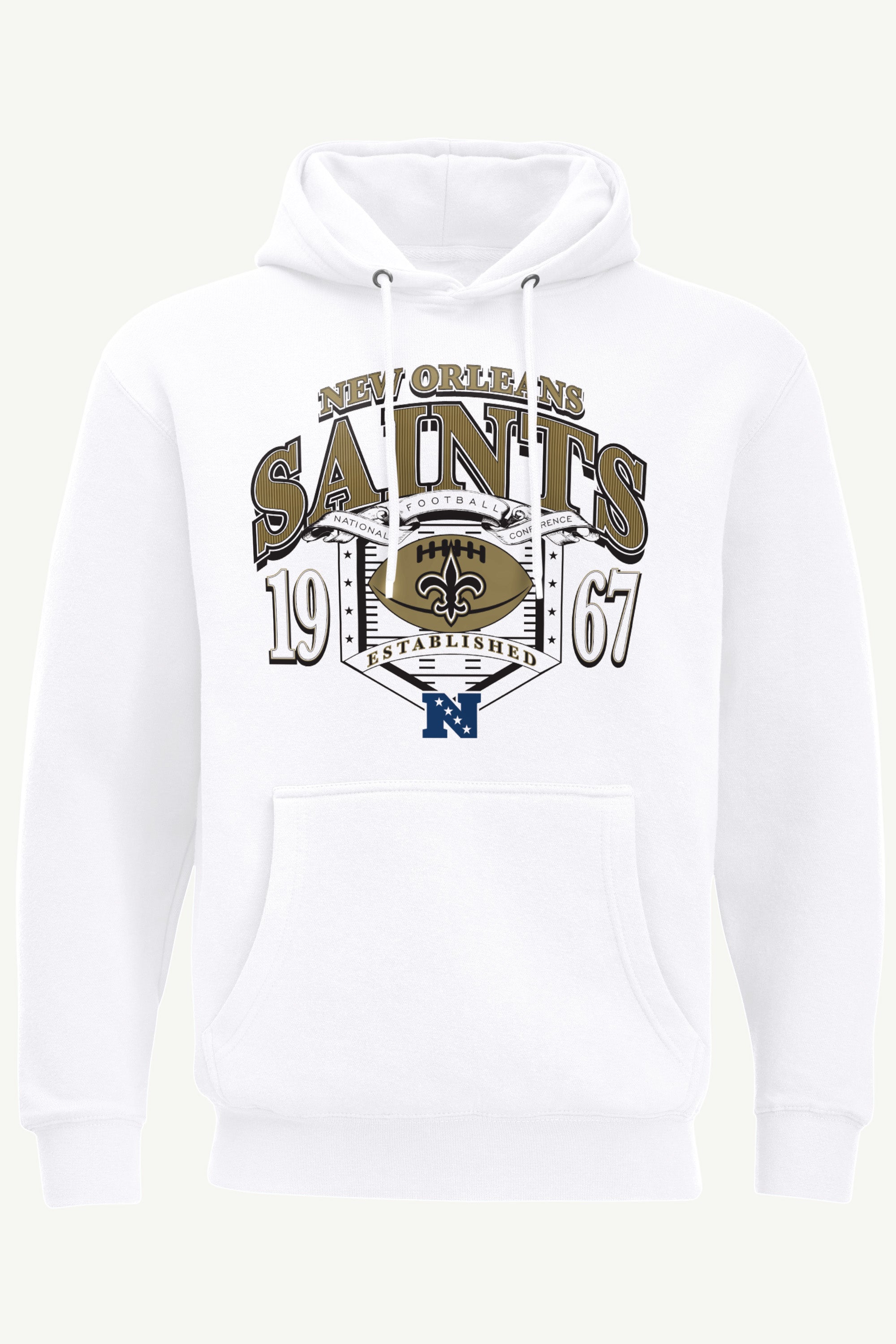 MENS NEW ORLEANS SAINTS 80s INSPIRED FIELD HOODIE View 1 | NFL