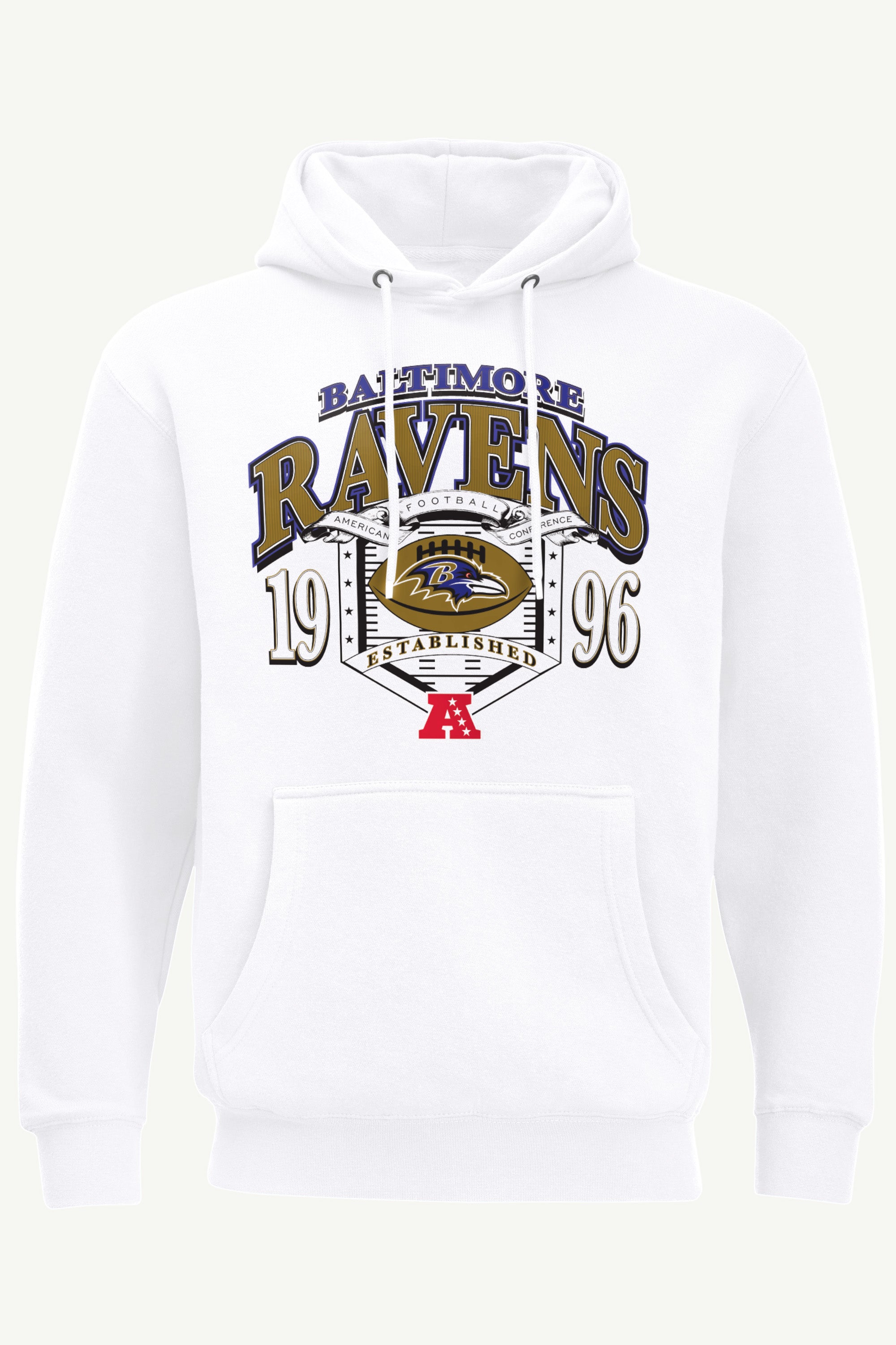 MENS BALTIMORE RAVENS 80s INSPIRED FIELD HOODIE View 1 | Baltimore Ravens
