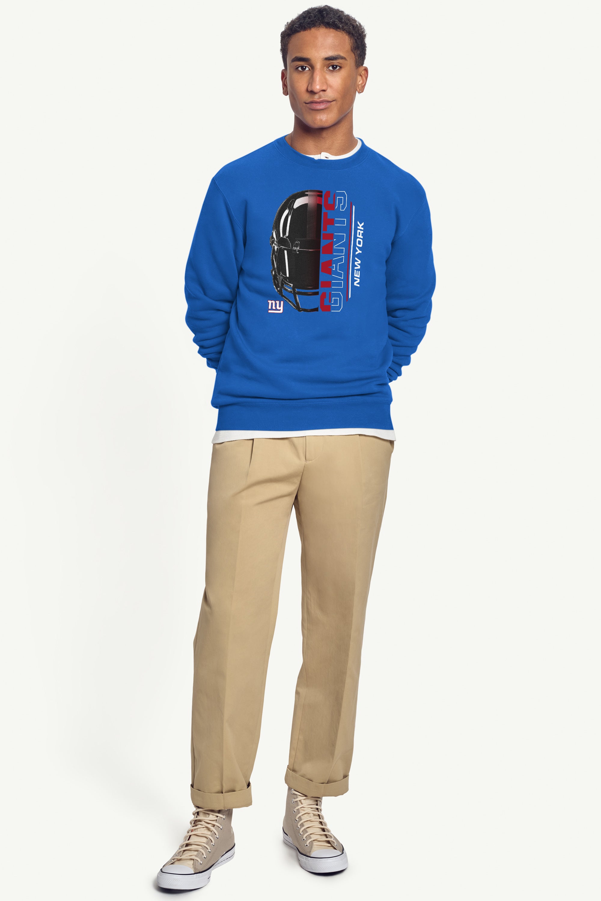 MENS NEW YORK GIANTS HALF HELMET SWEATSHIRT View 4