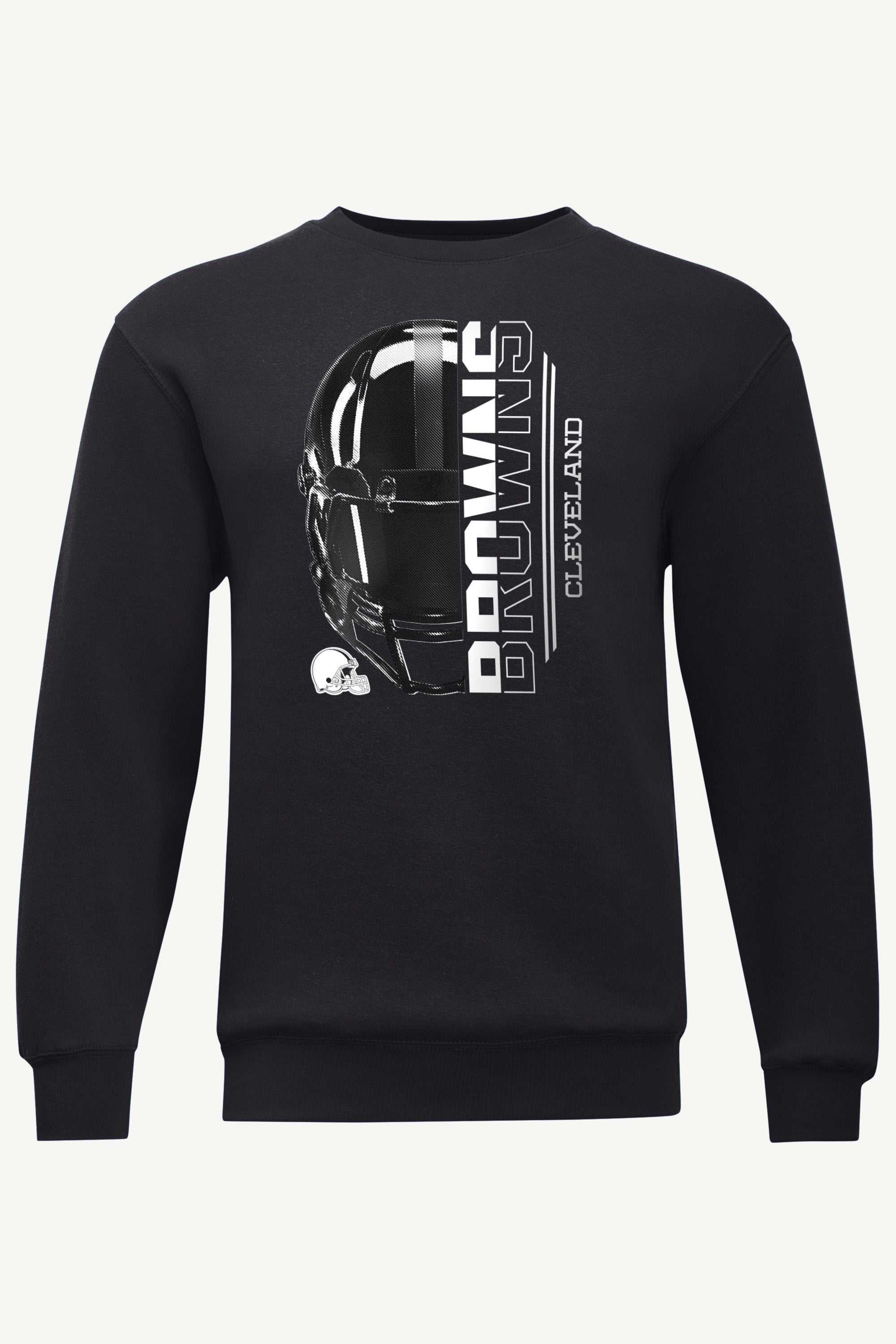 MENS CLEVELAND BROWNS HALF HELMET SWEATSHIRT View 1