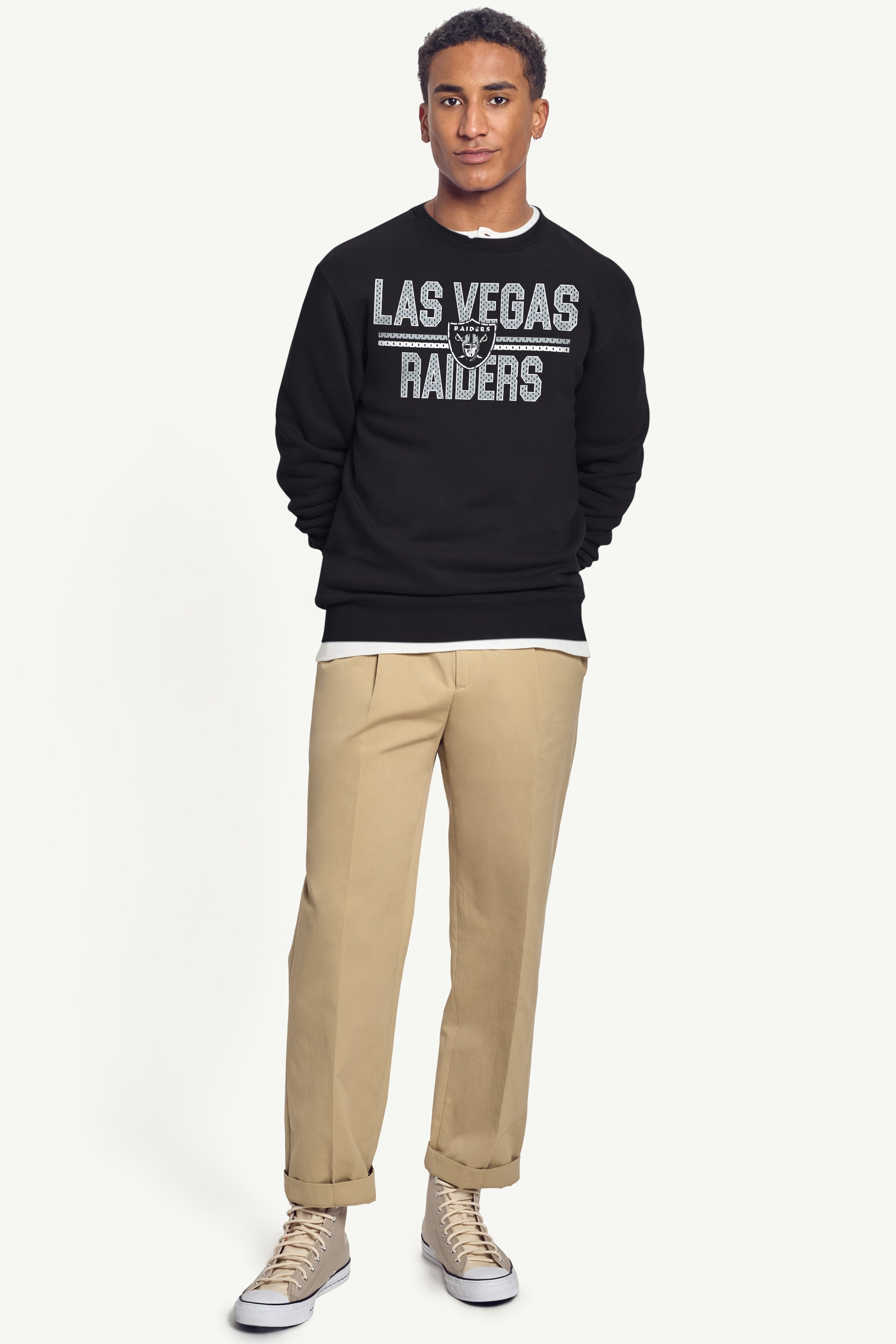 MENS LAS VEGAS RAIDERS MESH LOOK SWEATSHIRT View 4