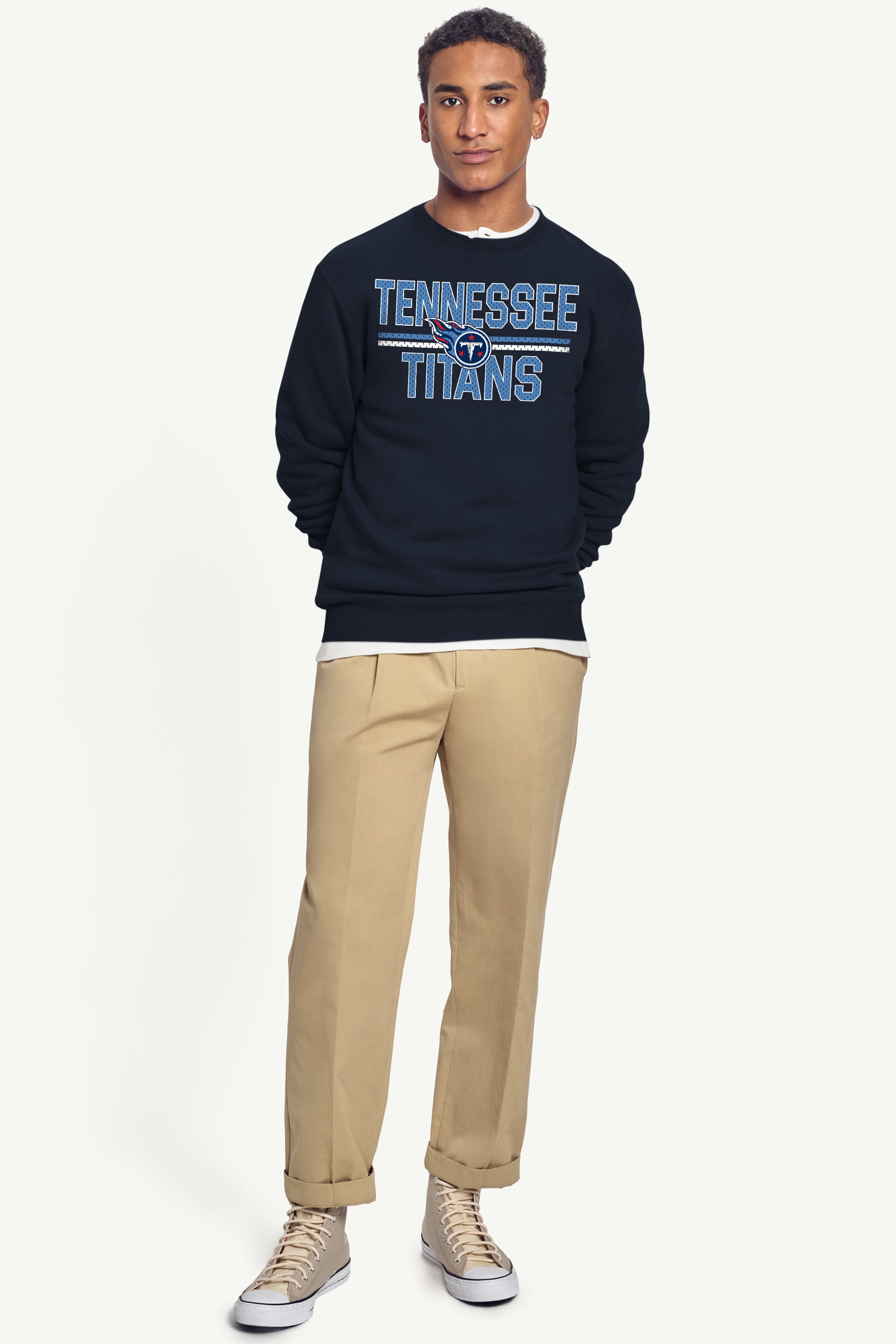 MENS TENNESSEE TITANS MESH LOOK SWEATSHIRT View 3