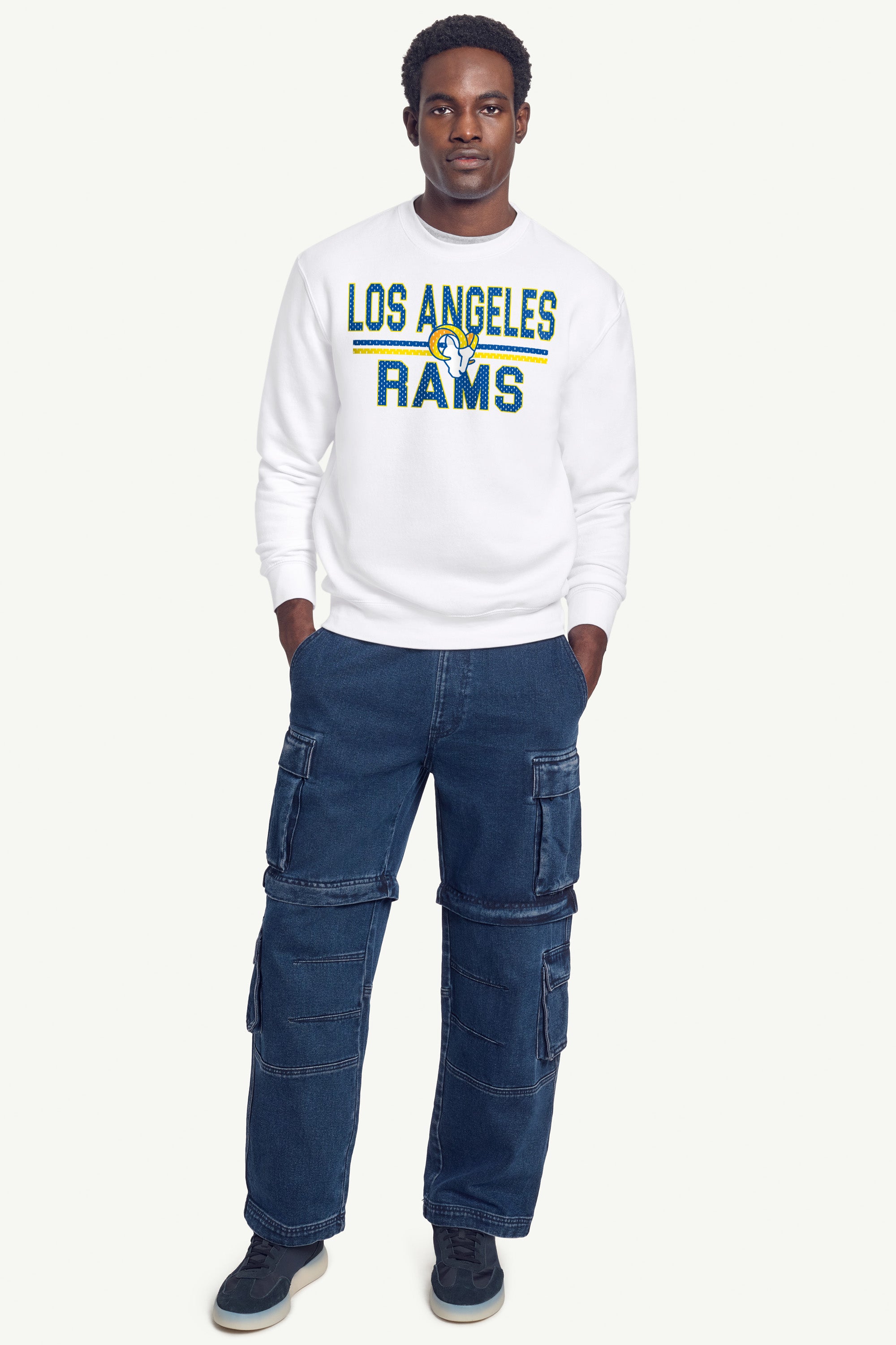 MENS LOS ANGELES RAMS MESH LOOK SWEATSHIRT View 2 | Los Angeles Rams