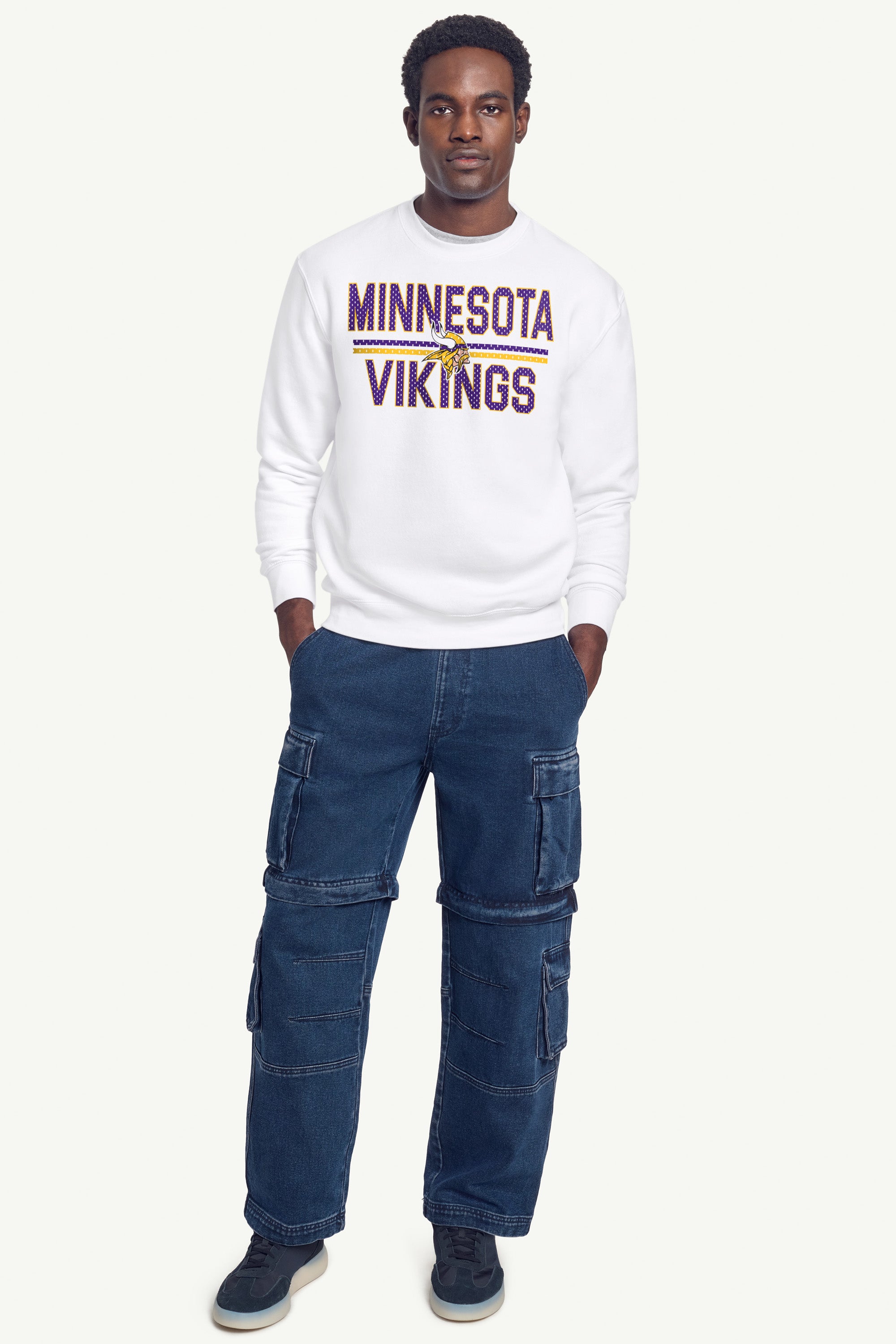 MENS MINNESOTA VIKINGS MESH LOOK SWEATSHIRT View 4 | Minnesota Vikings