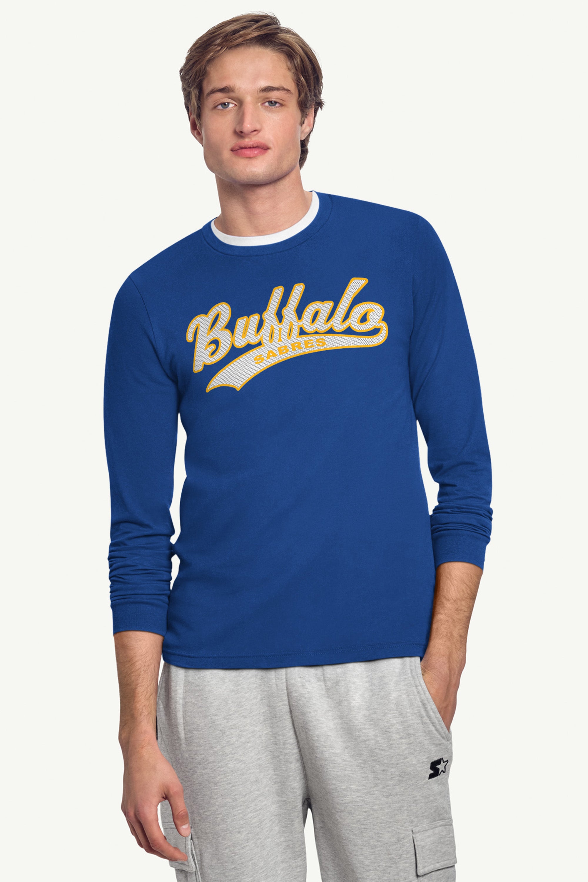 MENS BUFFALO SABRES TAILSWEEP LONG SLEEVE T SHIRT View 2 | Buffalo Sabres