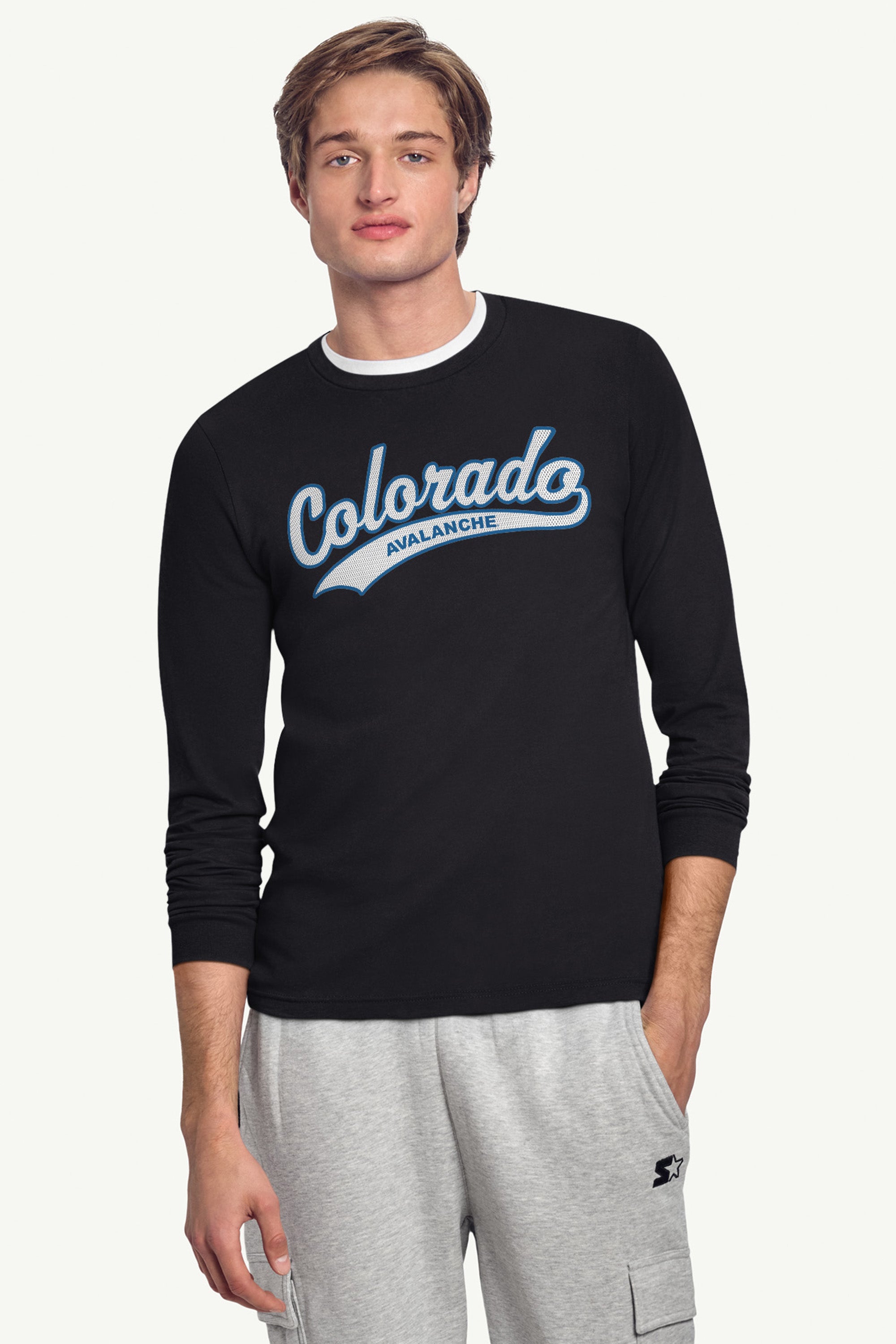 MENS COLORADO AVALANCHE TAILSWEEP LONG SLEEVE T SHIRT View 2 | Colorado Avalanche