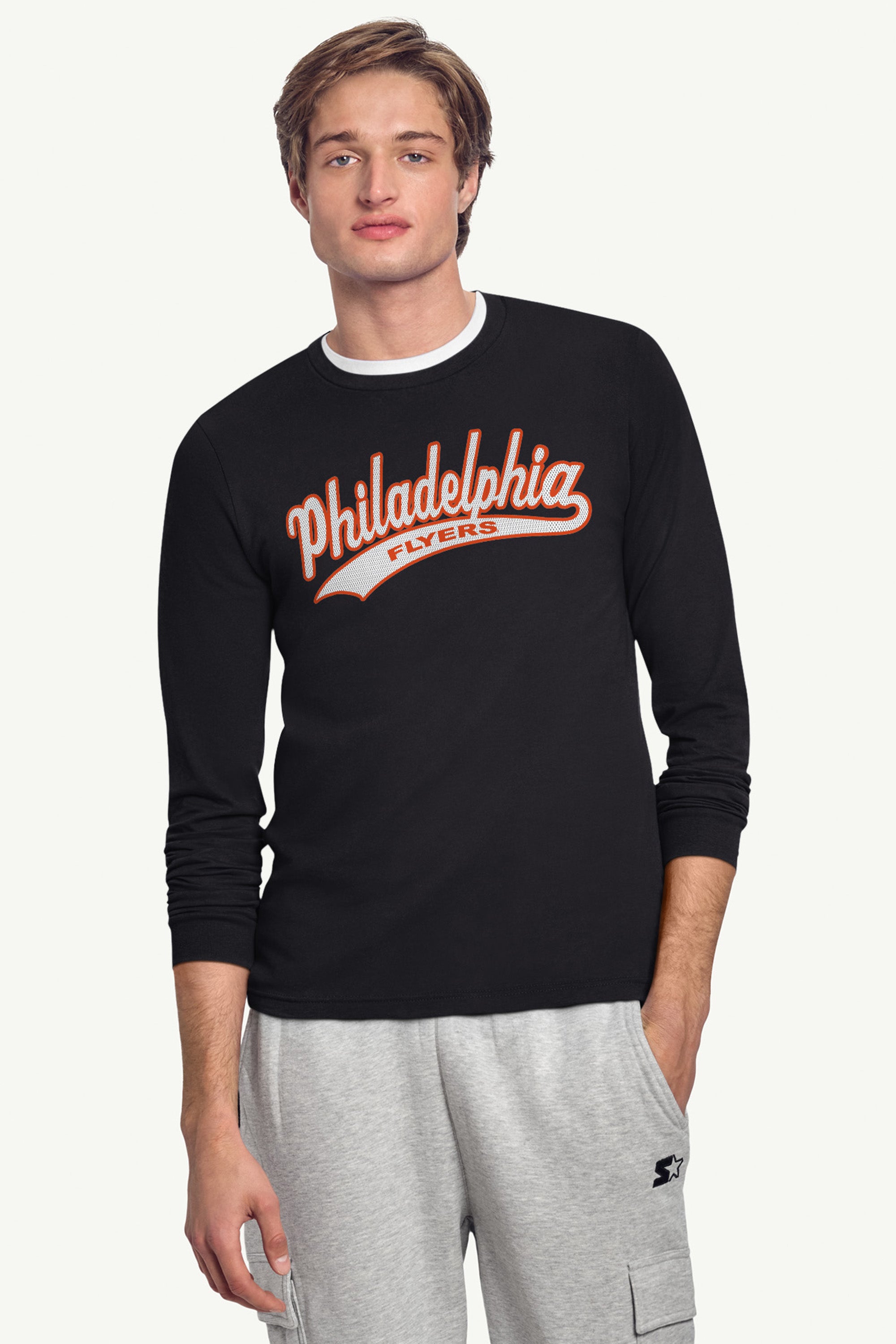 MENS PHILADELPHIA FLYERS TAILSWEEP LONG SLEEVE T SHIRT View 2 | Philadelphia Flyers