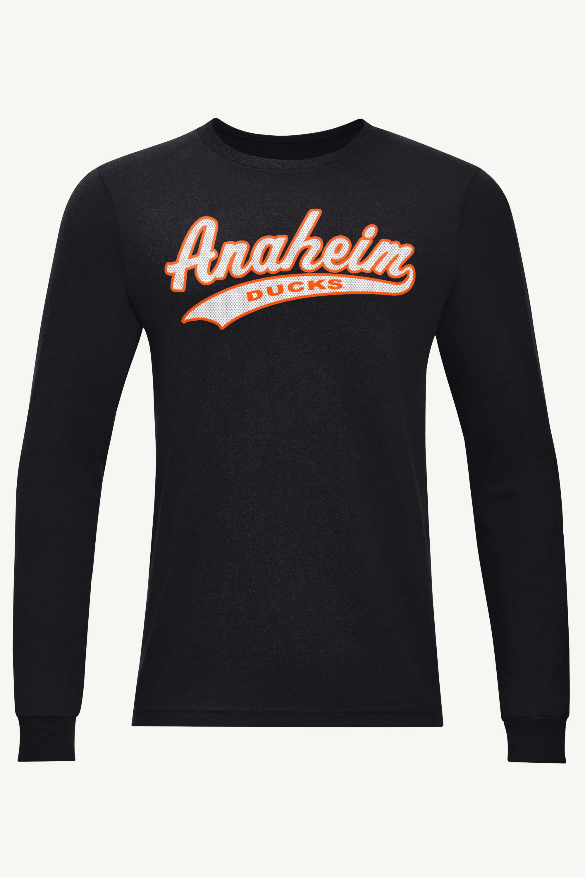 MENS MIGHTY DUCKS TAILSWEEP LONG SLEEVE T SHIRT View 1 | Anaheim Ducks