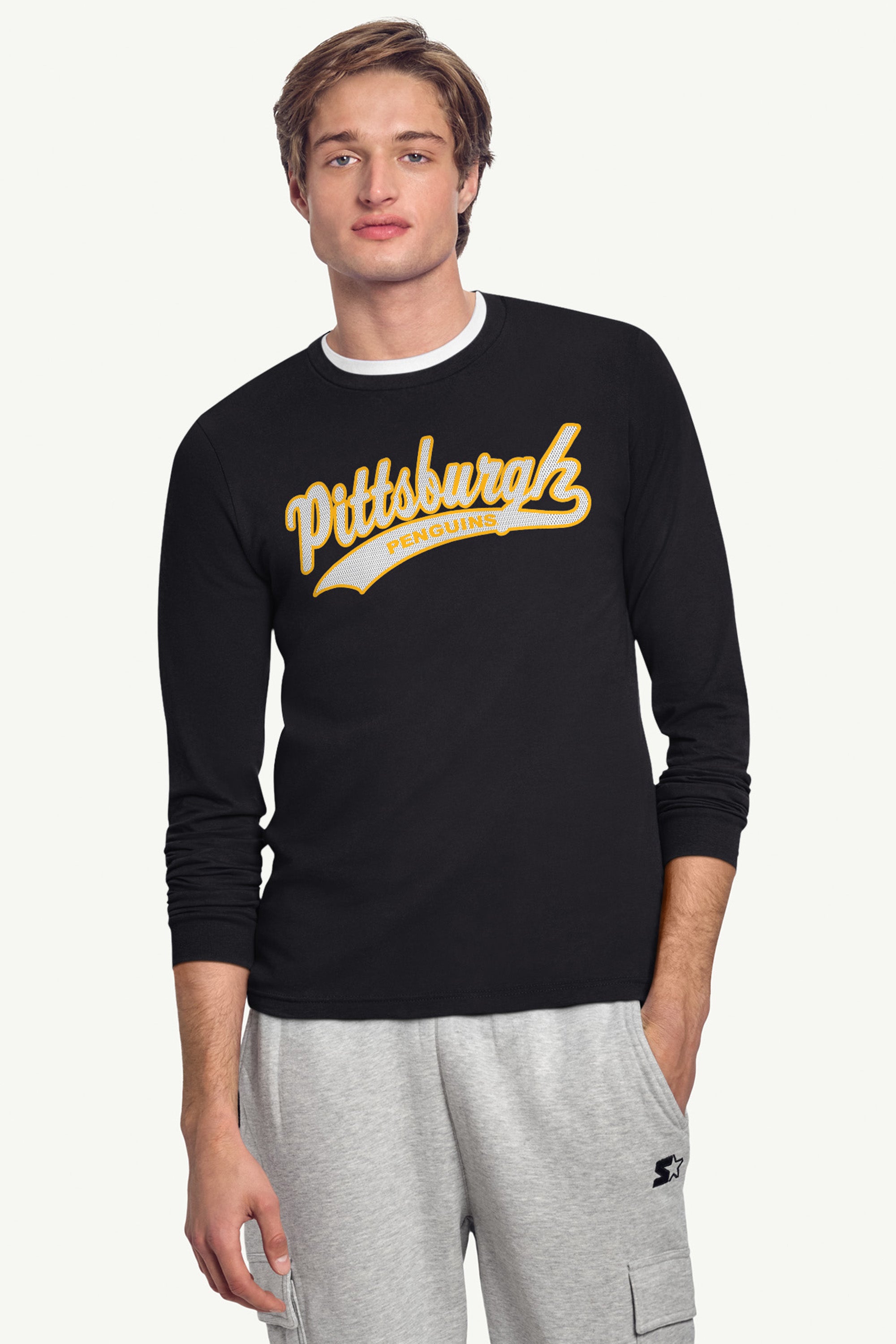 MENS PITTSBURGH PENGUINS TAILSWEEP LONG SLEEVE T SHIRT View 2 | Pittsburgh Penguins
