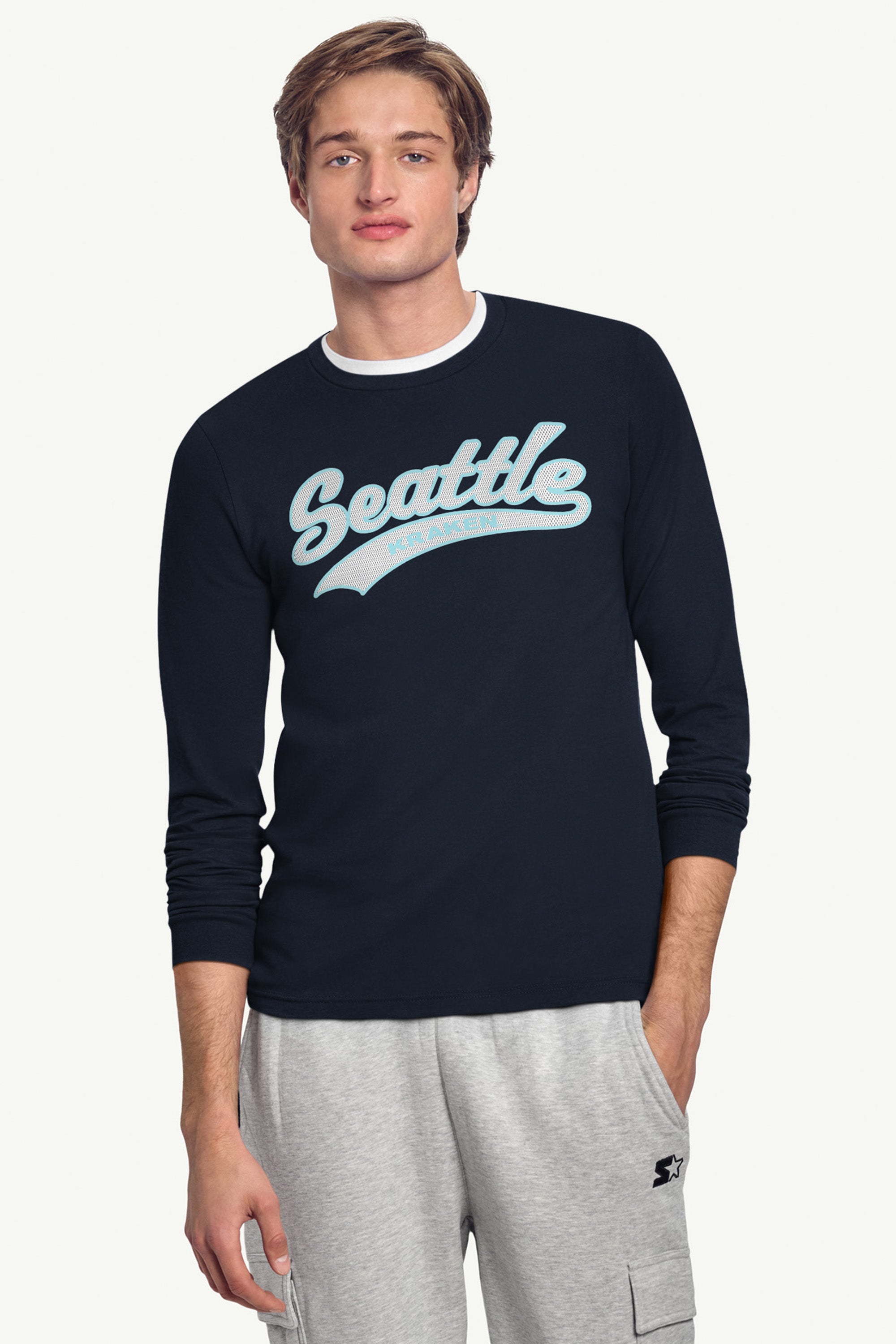 MENS SEATTLE KRAKEN TAILSWEEP LONG SLEEVE T SHIRT View 2 | Seattle Kraken