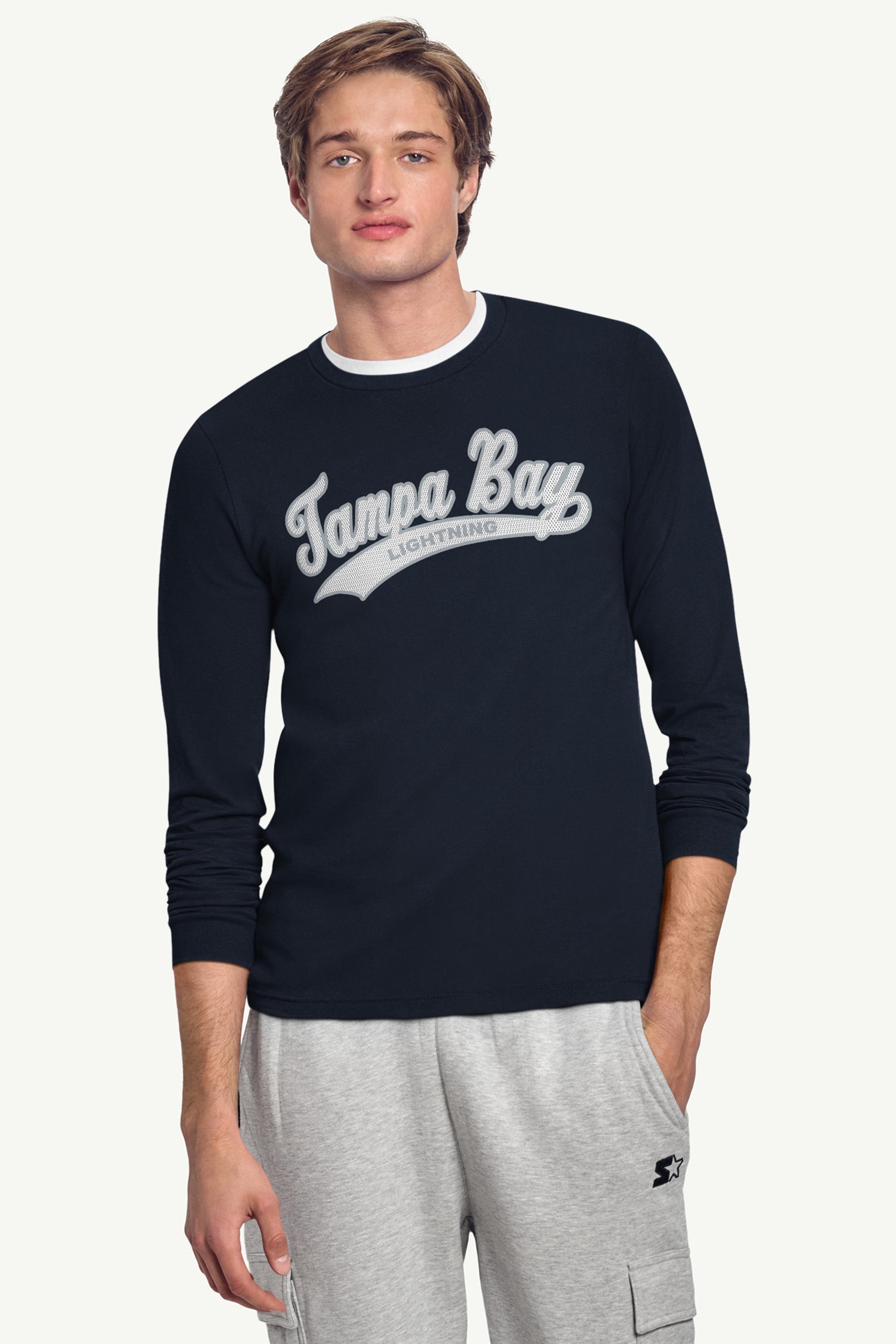 MENS TAMPA BAY LIGHTNING TAILSWEEP LONG SLEEVE T SHIRT View 2 | Tampa Bay Lightning