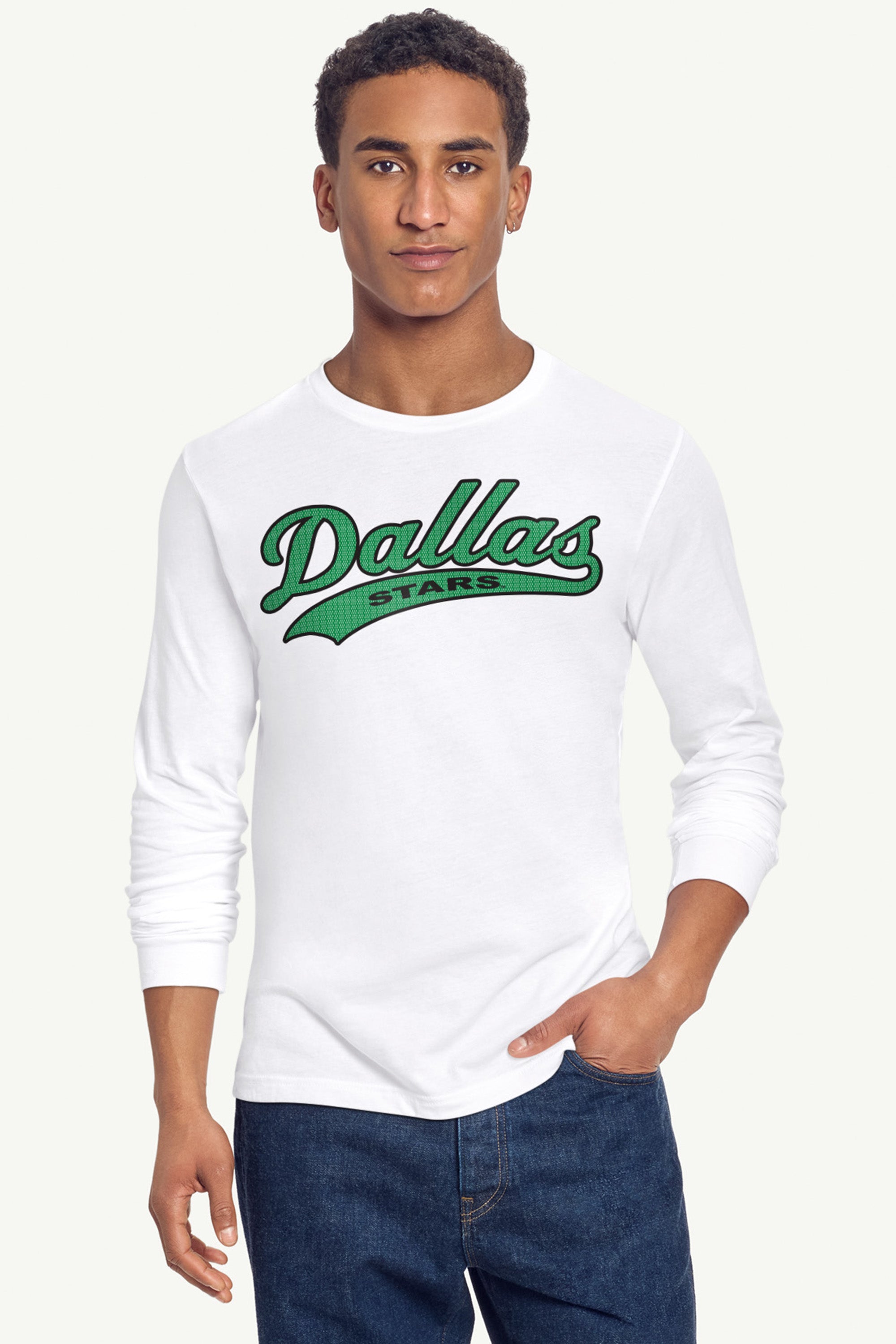 MENS DALLAS STARS TAILSWEEP LONG SLEEVE T SHIRT View 3 | Men's T-Shirts