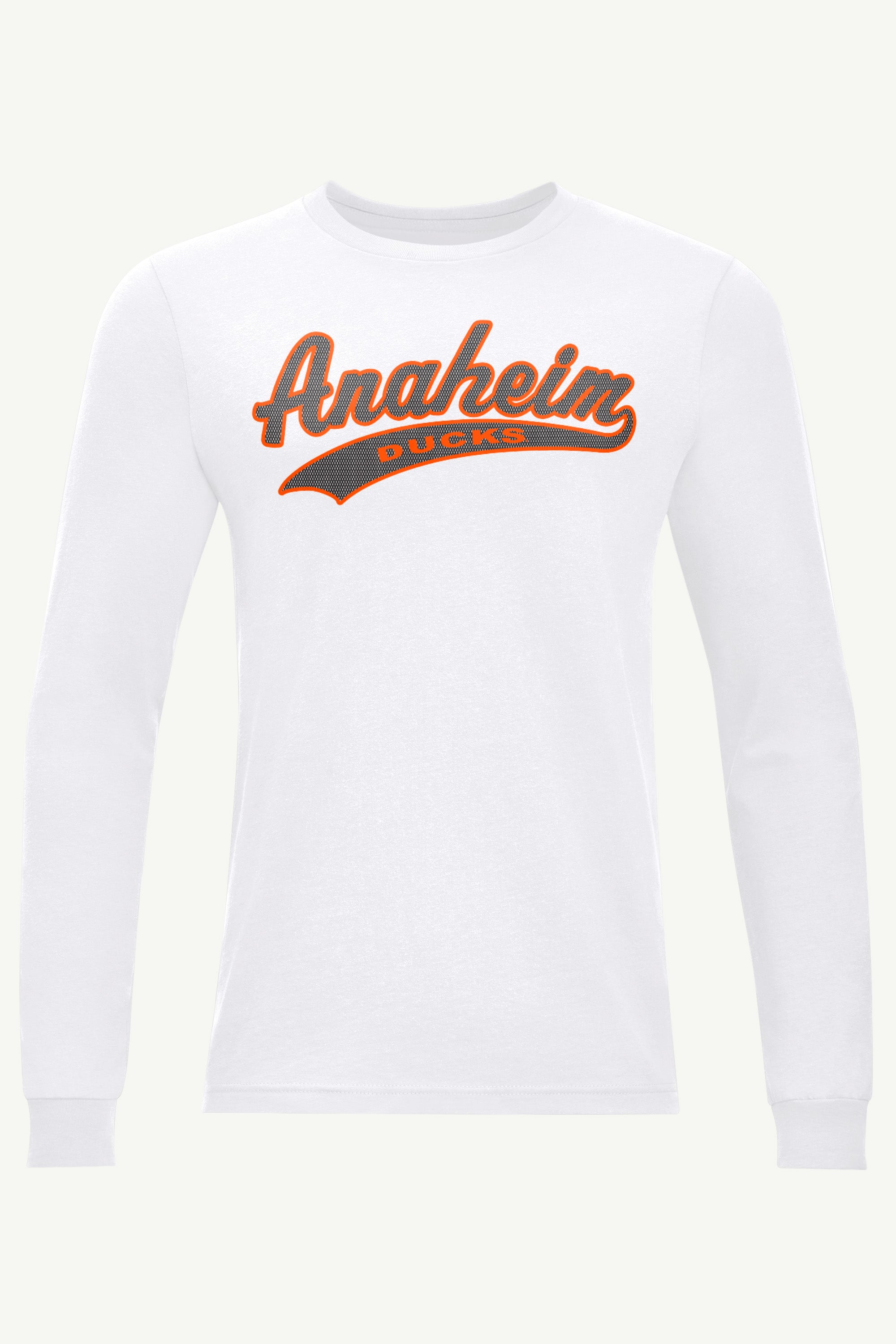 MENS MIGHTY DUCKS TAILSWEEP LONG SLEEVE T SHIRT View 1 | Anaheim Ducks