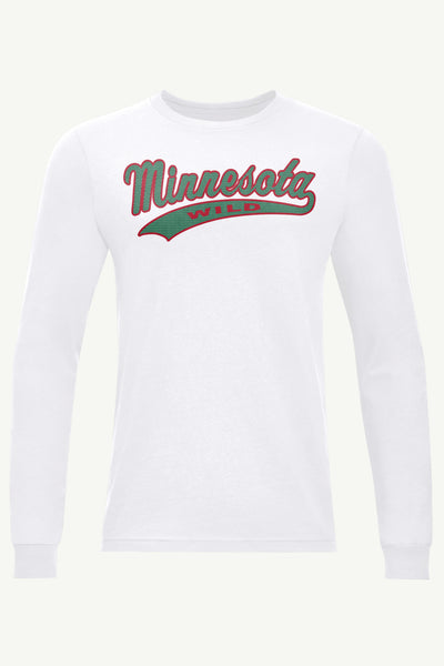 Mens Minnesota Wild Tailsweep Long Sleeve T Shirt | NHL | Starter