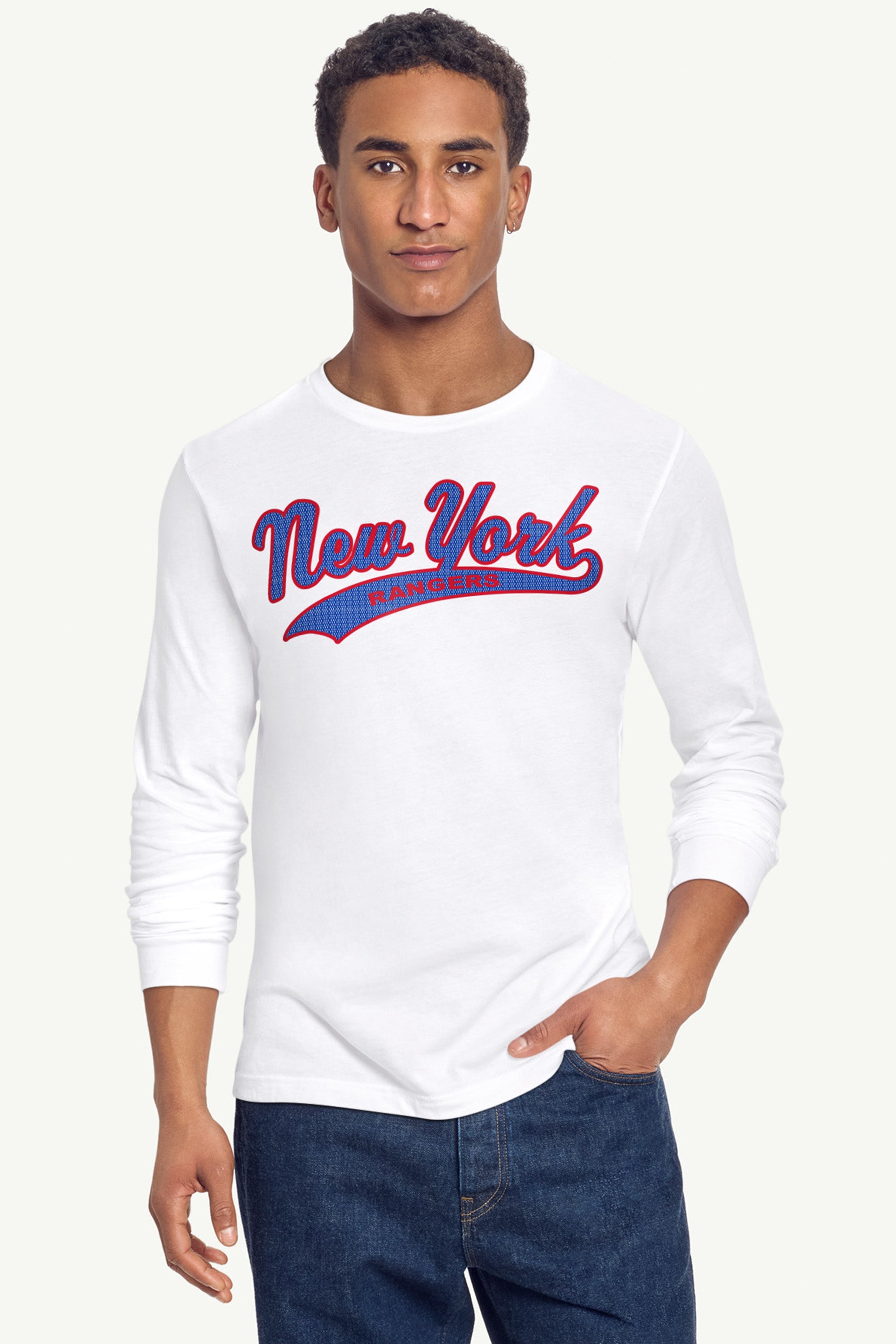 MENS NEW YORK ISLANDERS TAILSWEEP LONG SLEEVE T SHIRT View 5