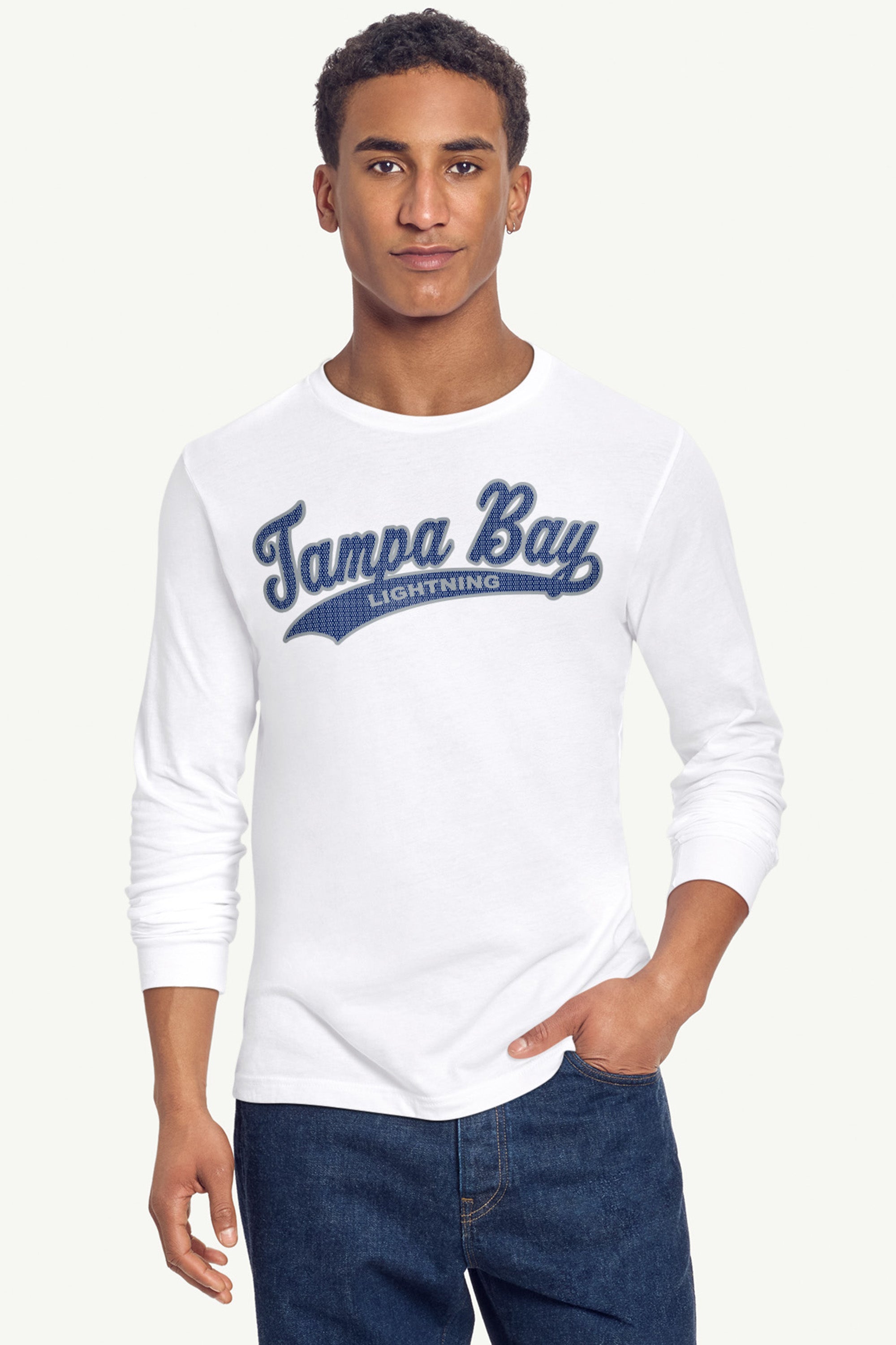 MENS TAMPA BAY LIGHTNING TAILSWEEP LONG SLEEVE T SHIRT View 3 | Tampa Bay Lightning