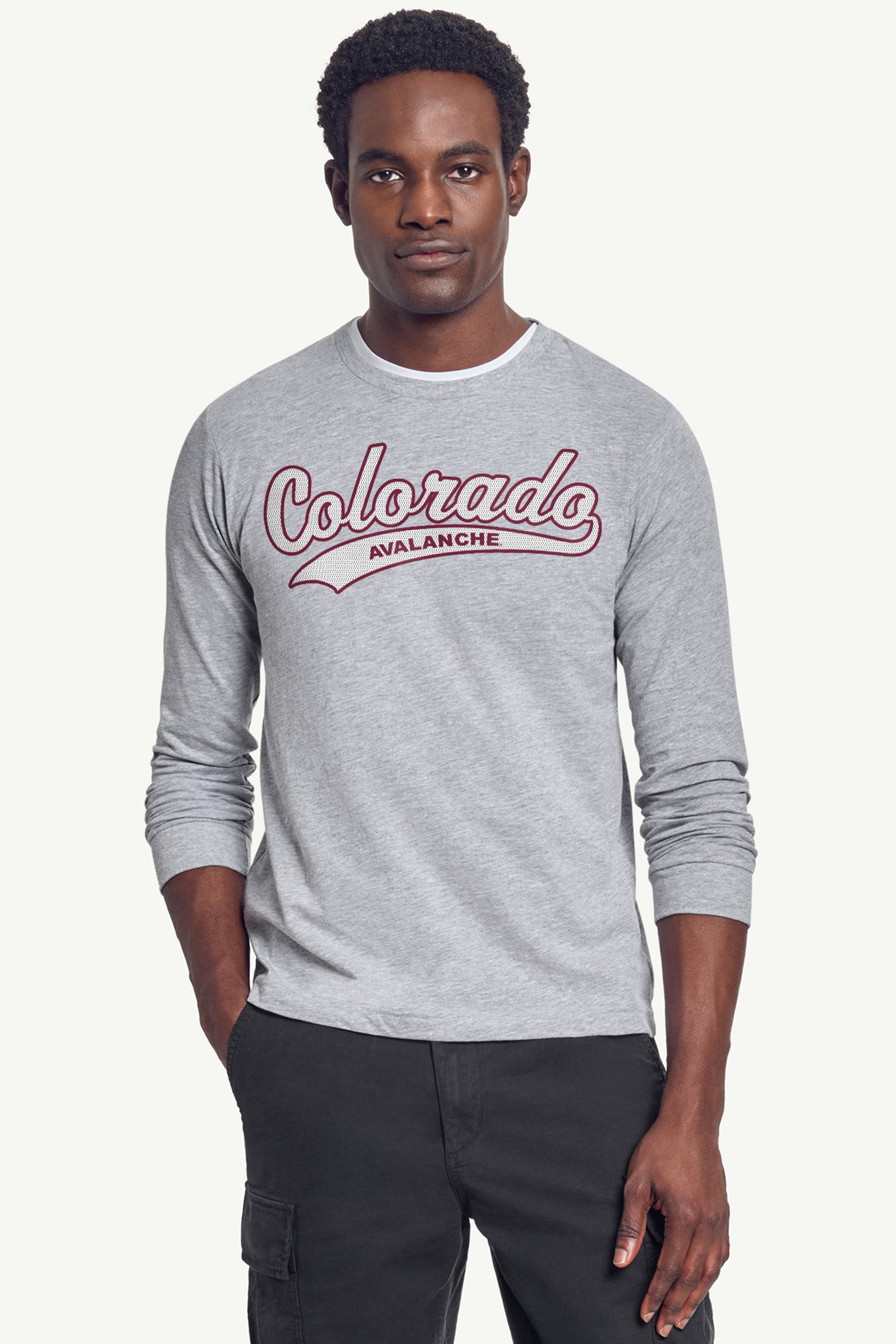 MENS COLORADO AVALANCHE TAILSWEEP LONG SLEEVE T SHIRT View 4 | Men's T-Shirts