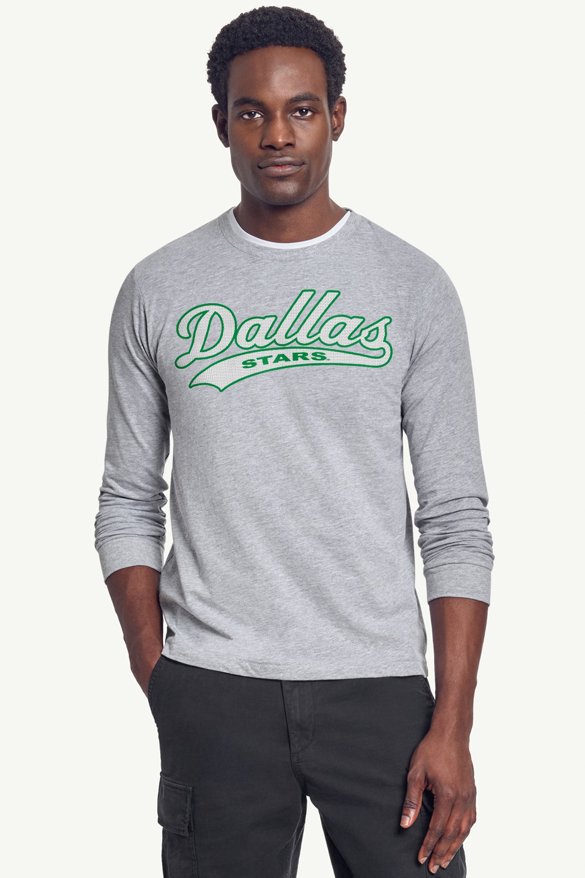 MENS DALLAS STARS TAILSWEEP LONG SLEEVE T SHIRT View 4 | Men's T-Shirts