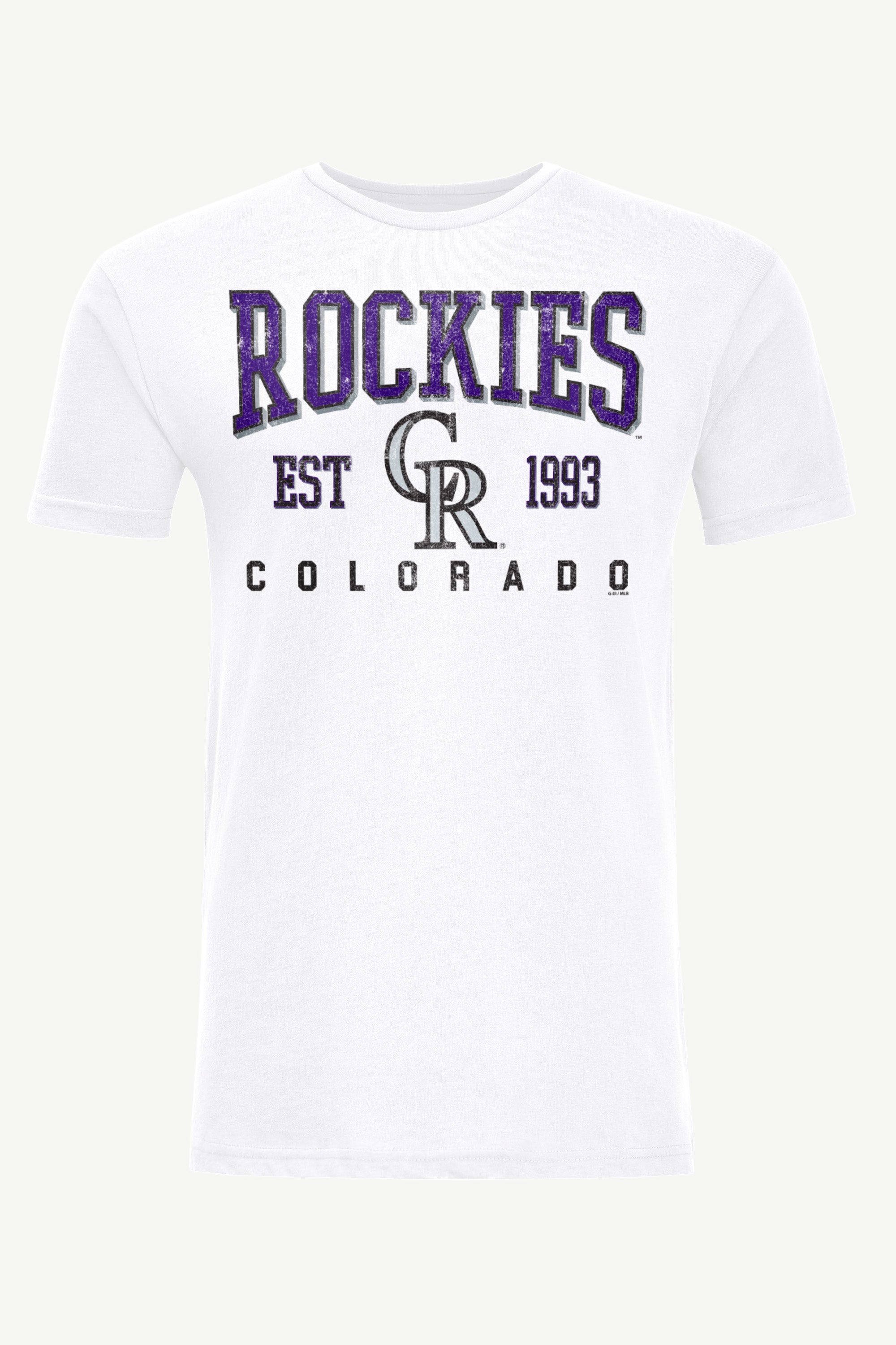 MENS COLORADO ROCKIES RETRO T SHIRT View 1