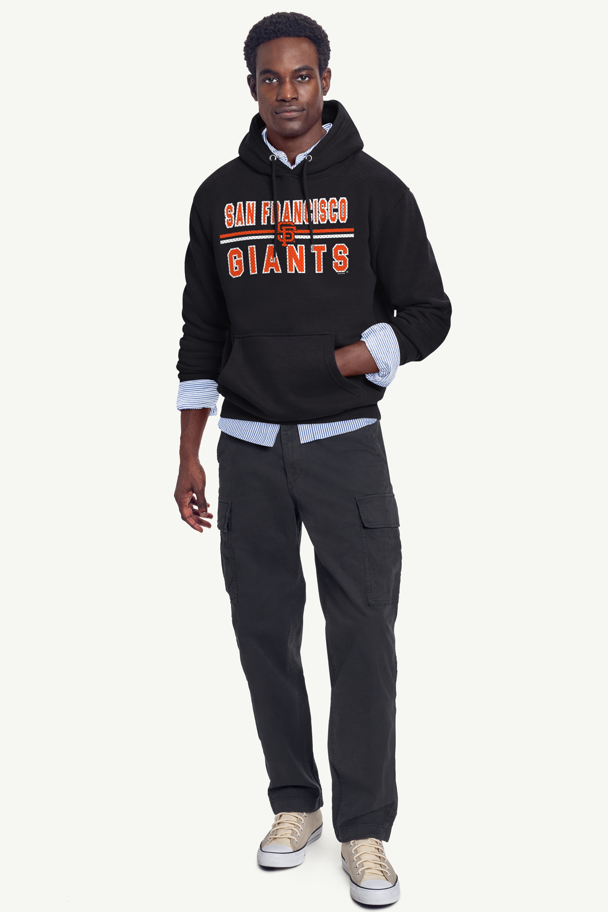 MENS SAN FRANCISCO GIANTS MESH LOOK HOODIE View 3 | MLB