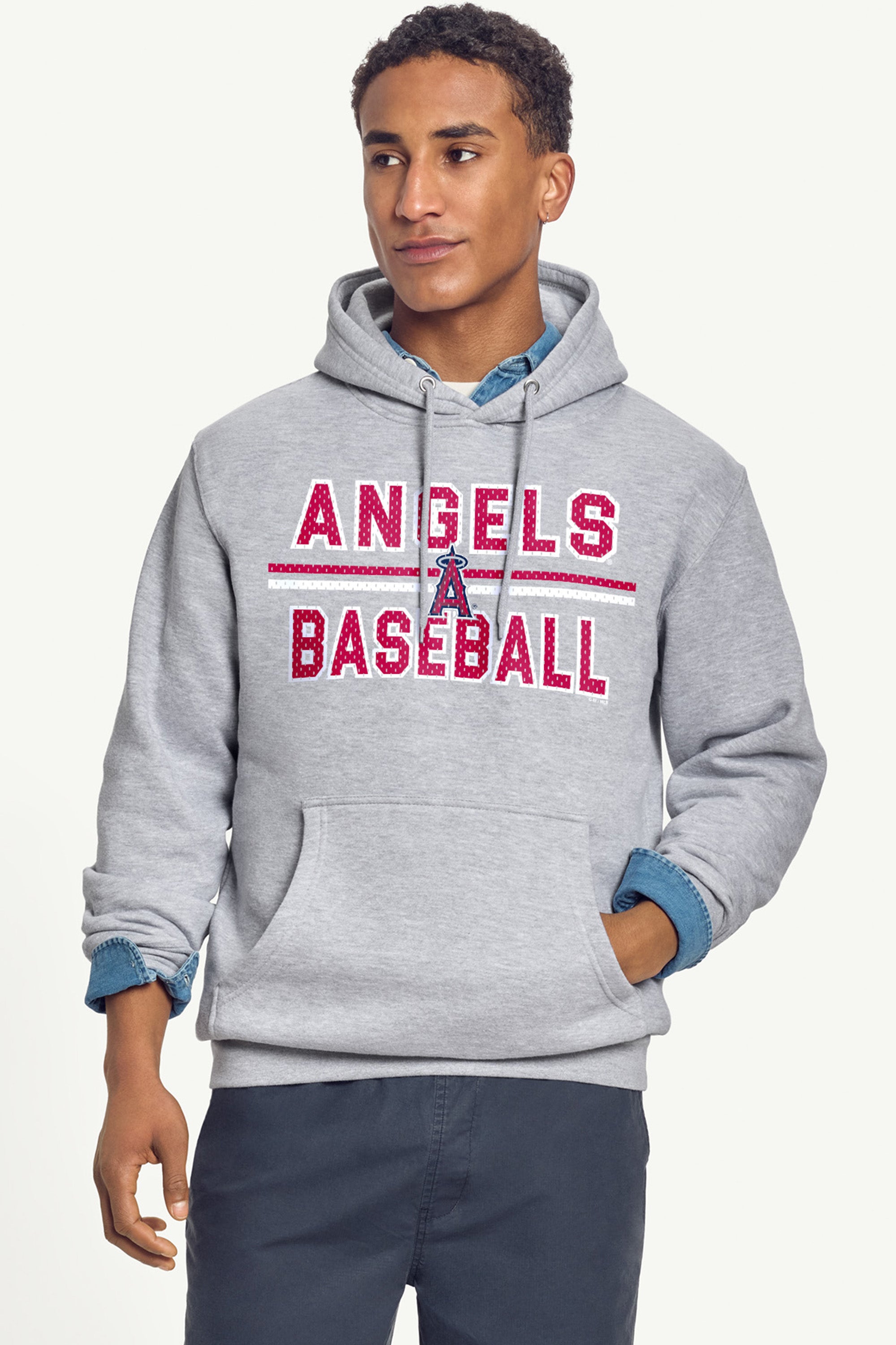 MENS LOS ANGELES ANGELS MESH LOOK HOODIE View 2 | Los Angeles Angels MENS LOS ANGELES ANGELS MESH LOOK HOODIE View 2 | Los Angeles Angels