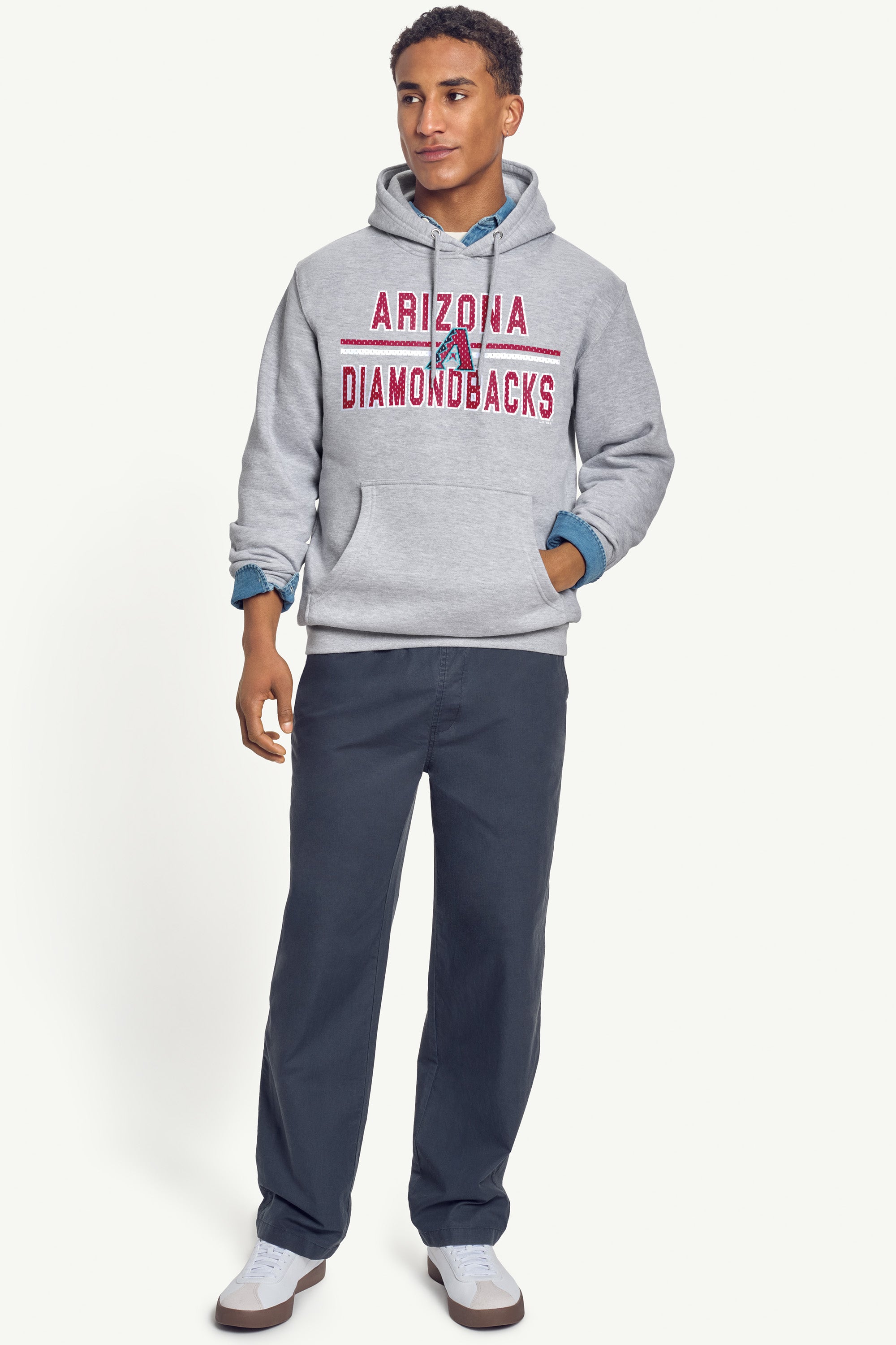 MENS ARIZONA DIAMONDBACKS MESH LOOK HOODIE View 3 | Men's Hoodies