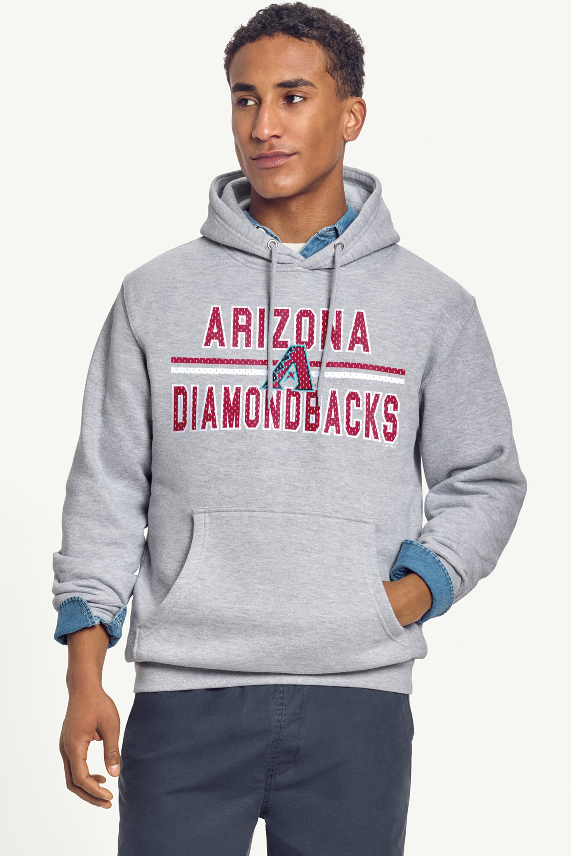 MENS ARIZONA DIAMONDBACKS MESH LOOK HOODIE View 2