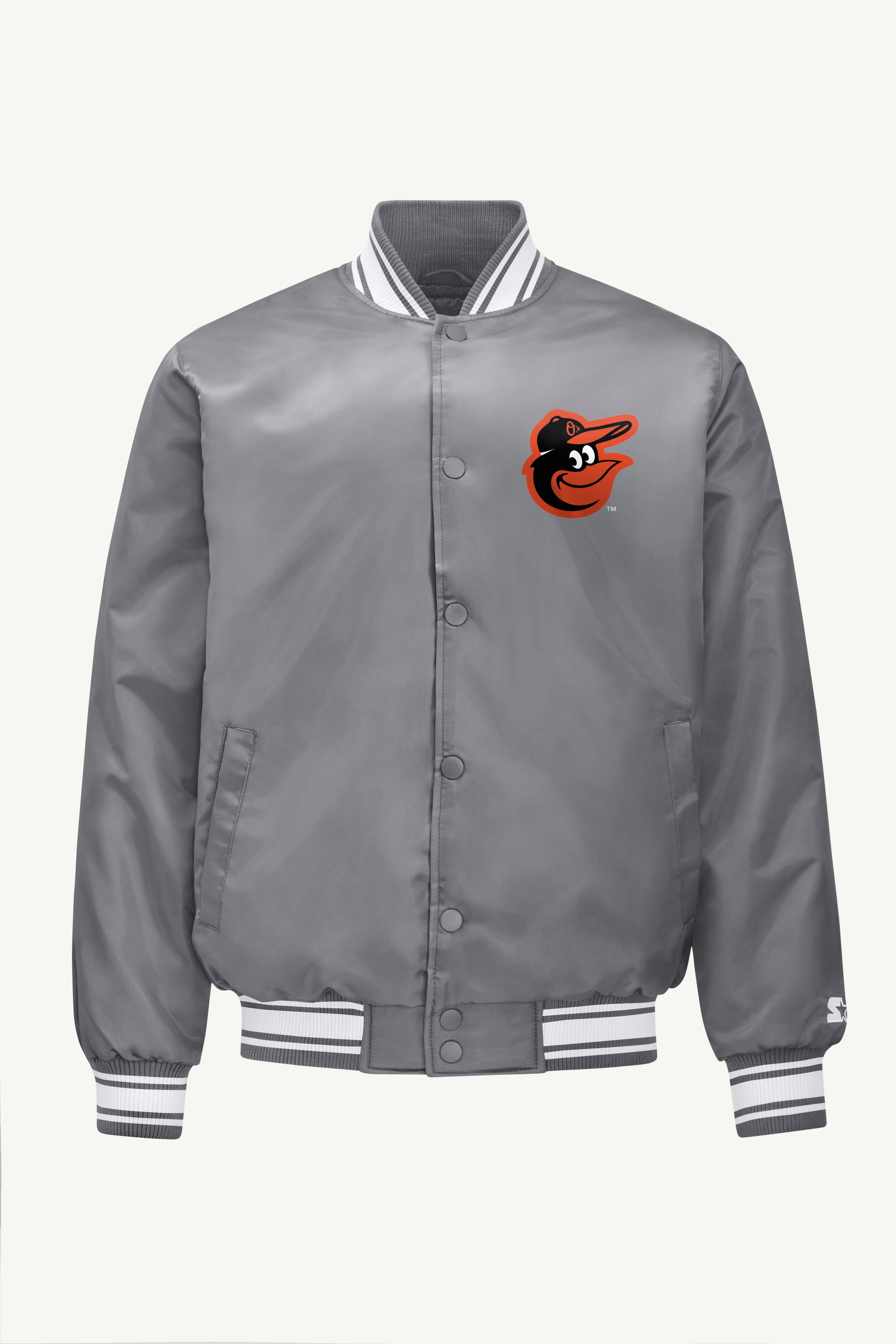 MENS BALTIMORE ORIOLES SATIN VARISTY JACKET View 4 | Baltimore Orioles