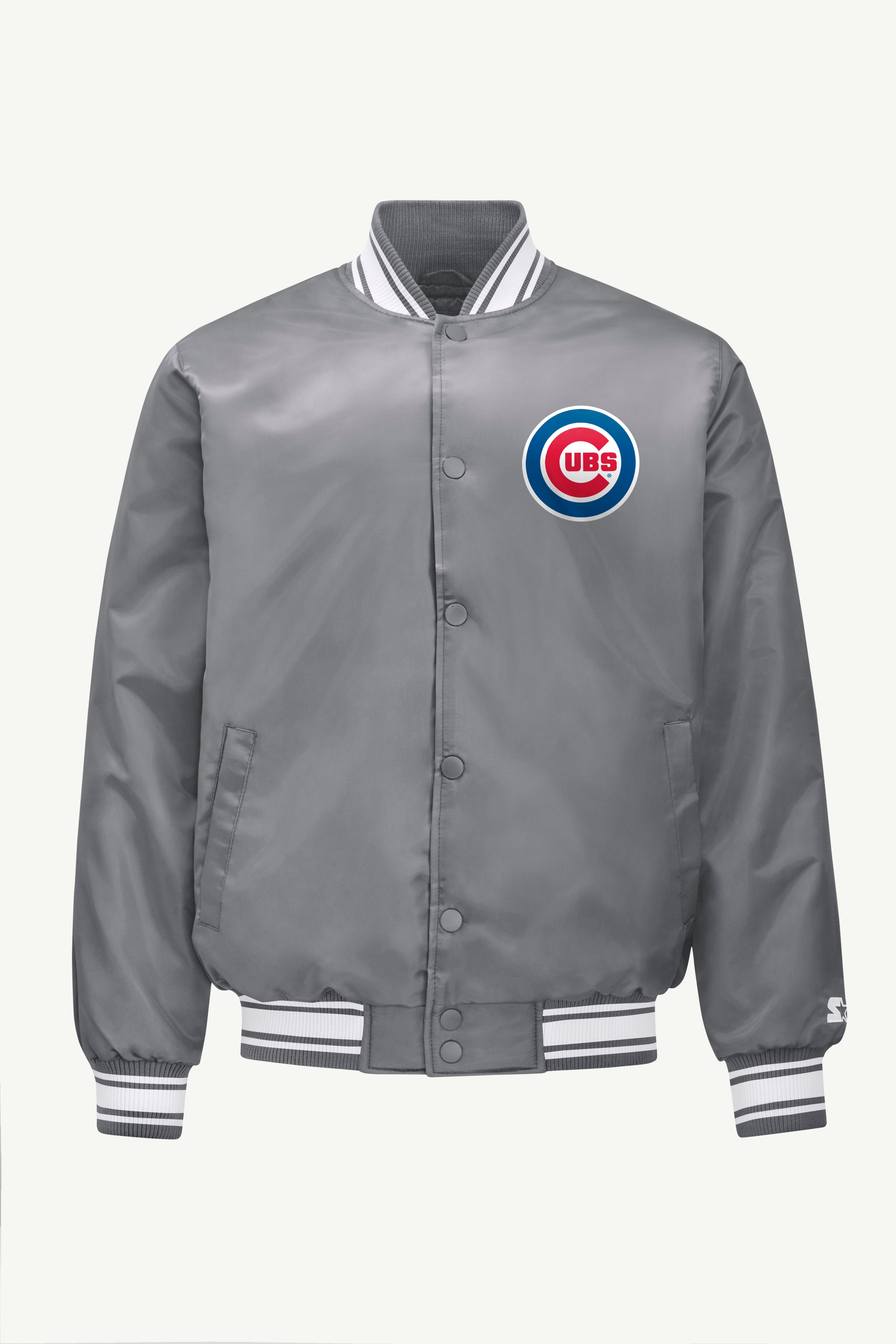 MENS CHICAGO CUBS SATIN VARISTY JACKET View 4