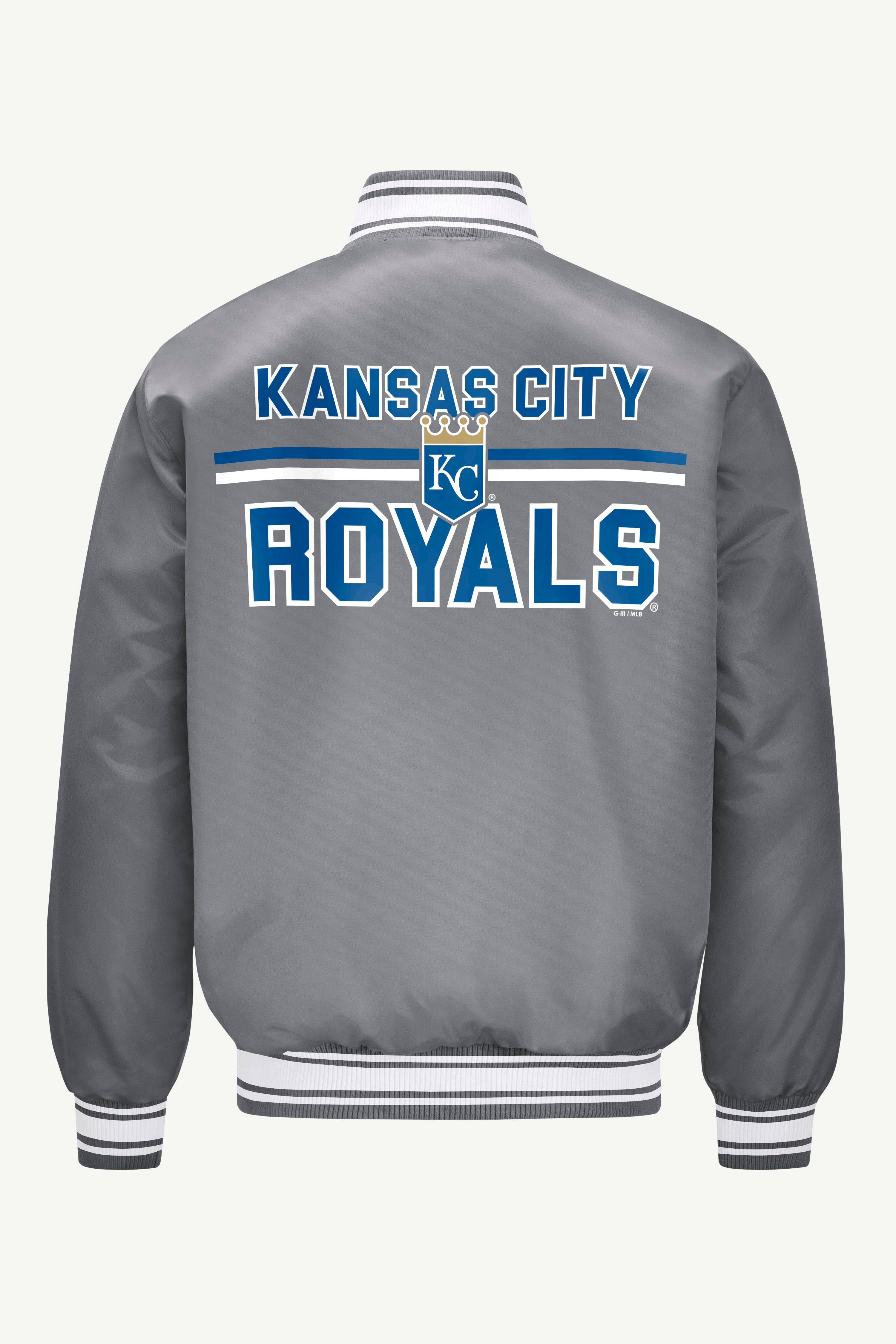 MENS KANSAS CITY ROYALS SATIN VARISTY JACKET View 3