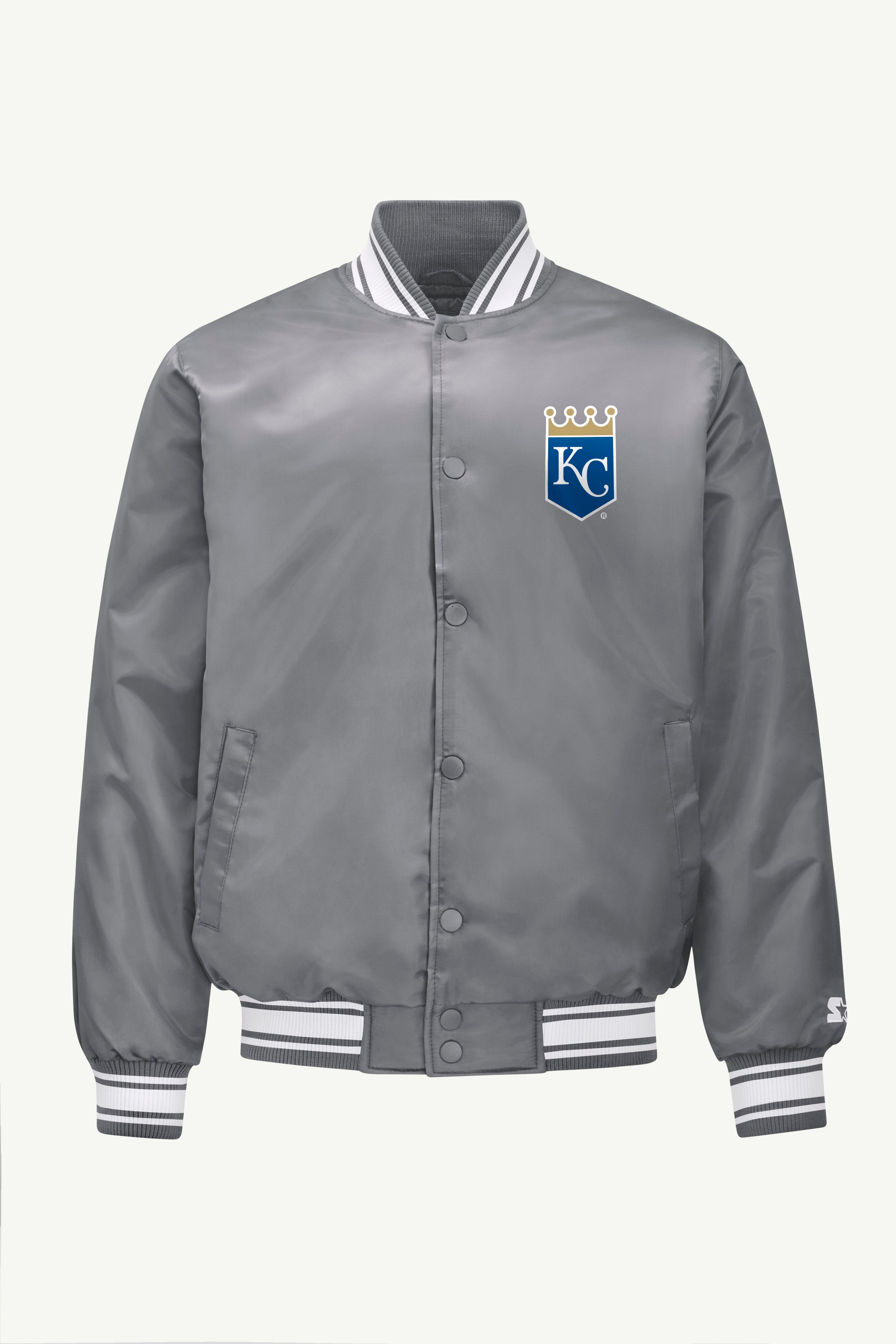 MENS KANSAS CITY ROYALS SATIN VARISTY JACKET View 4