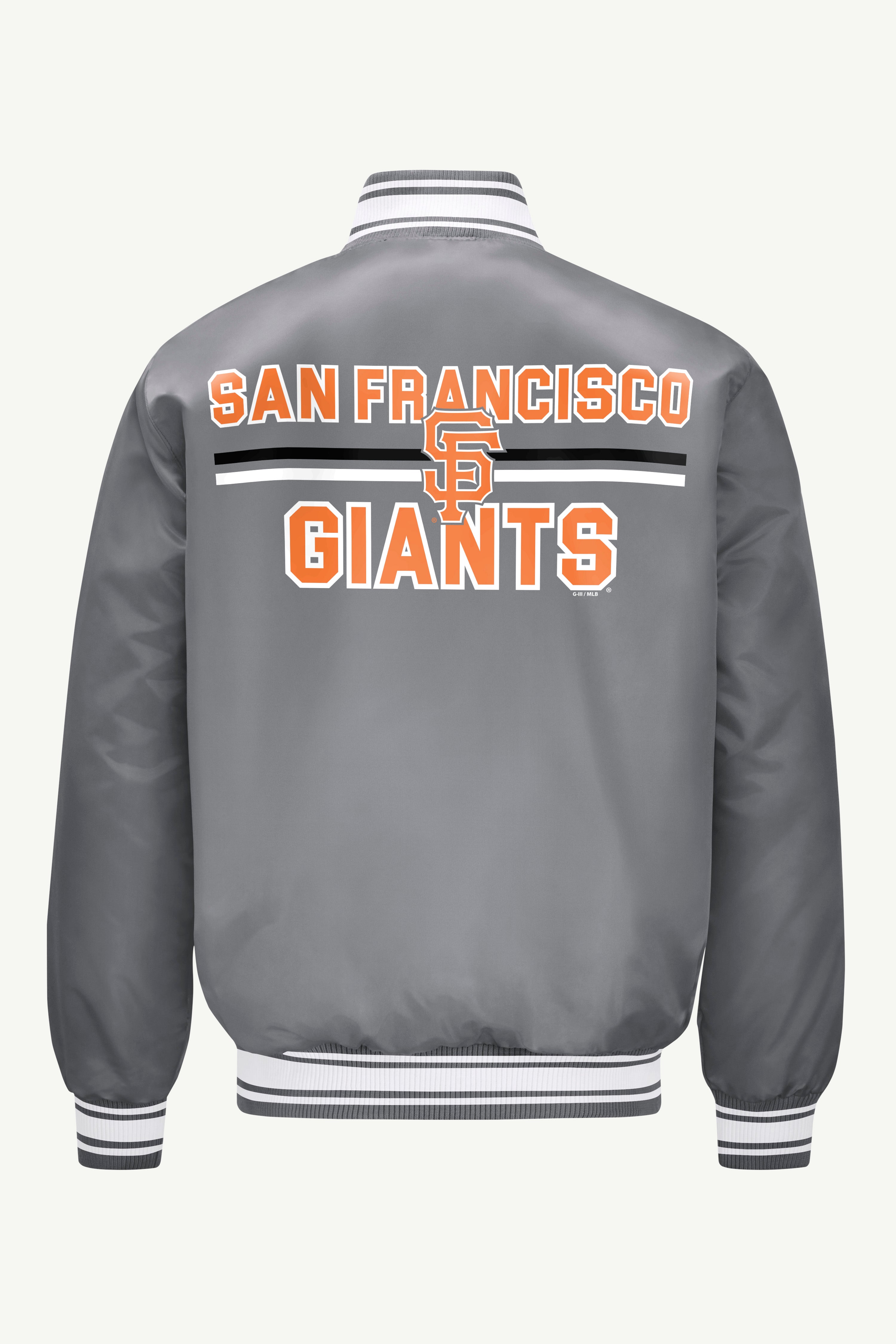 MENS SAN FRANCISCO GIANTS SATIN VARISTY JACKET View 3 | MLB