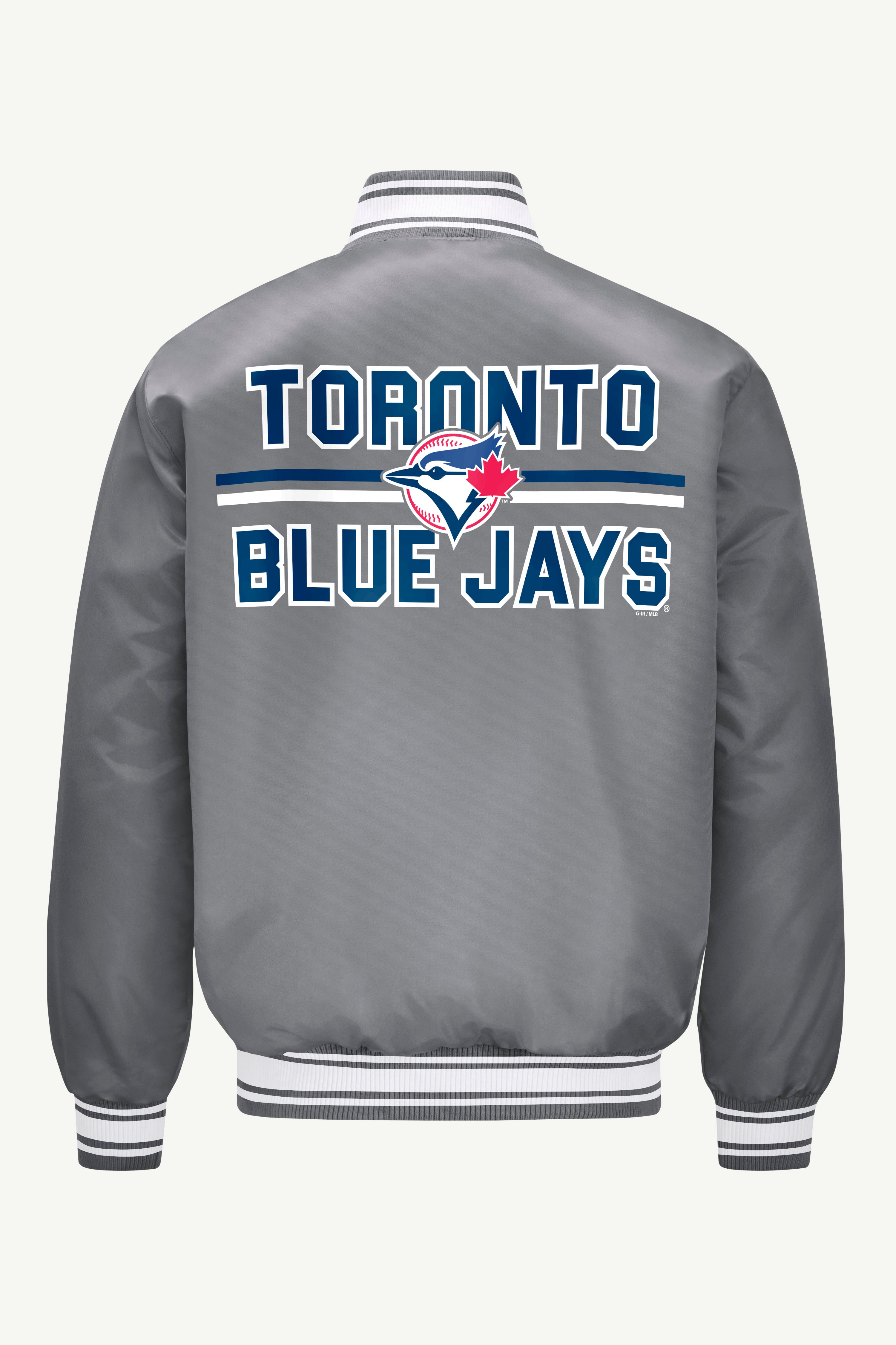 MENS TORONTO BLUE JAYS SATIN VARISTY JACKET View 3