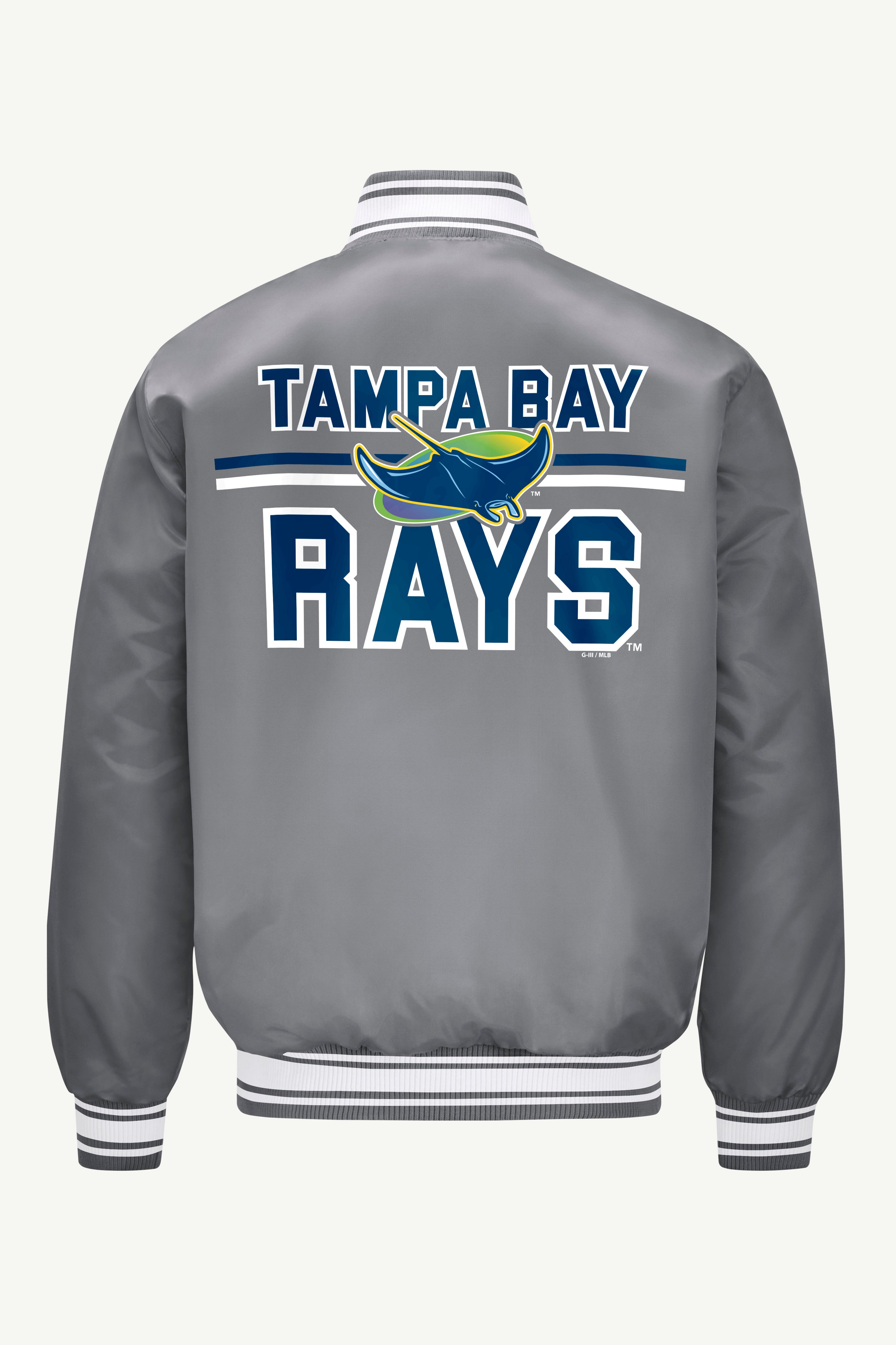 MENS TAMPA BAY RAYS SATIN VARISTY JACKET View 3