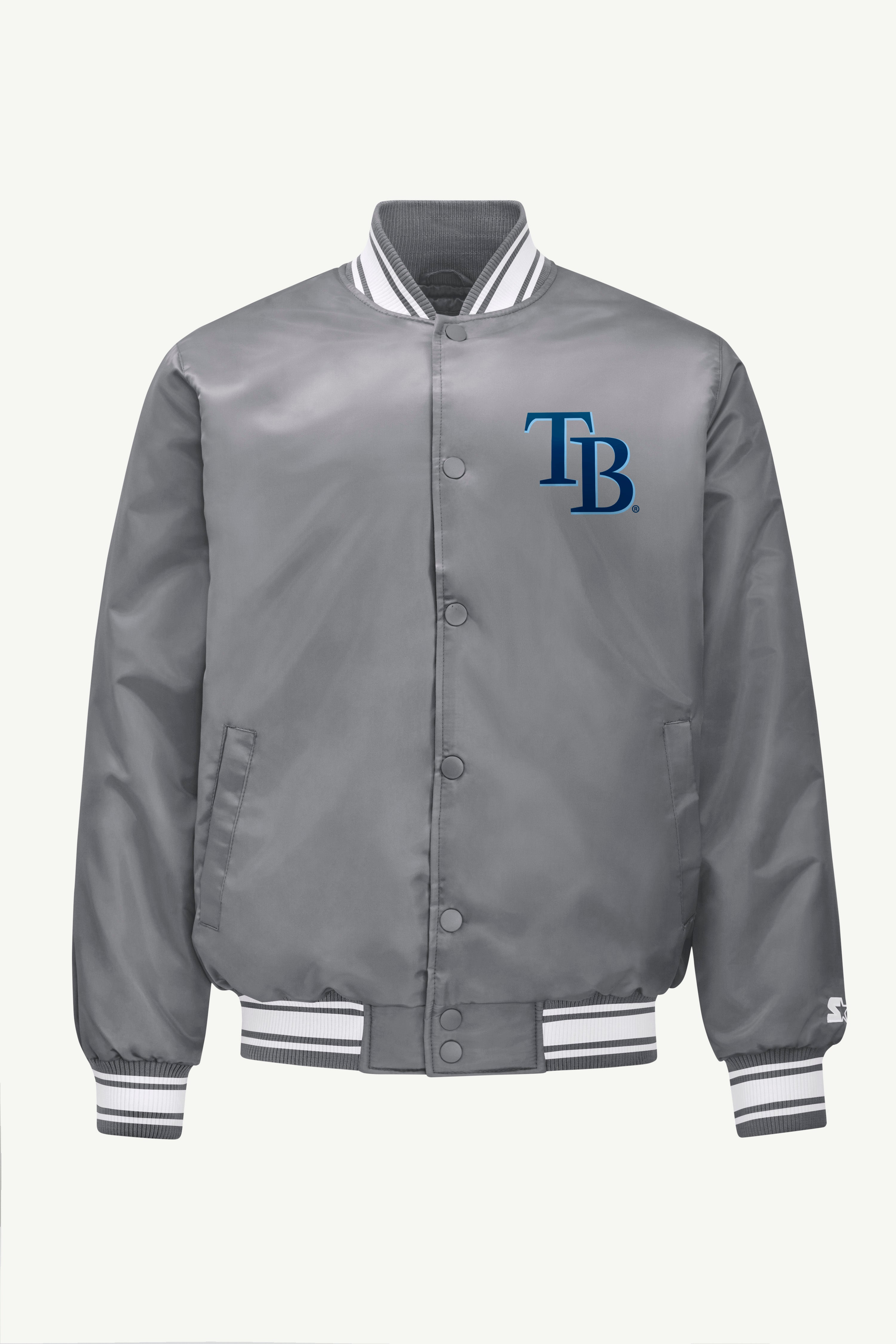 MENS TAMPA BAY RAYS SATIN VARISTY JACKET View 4