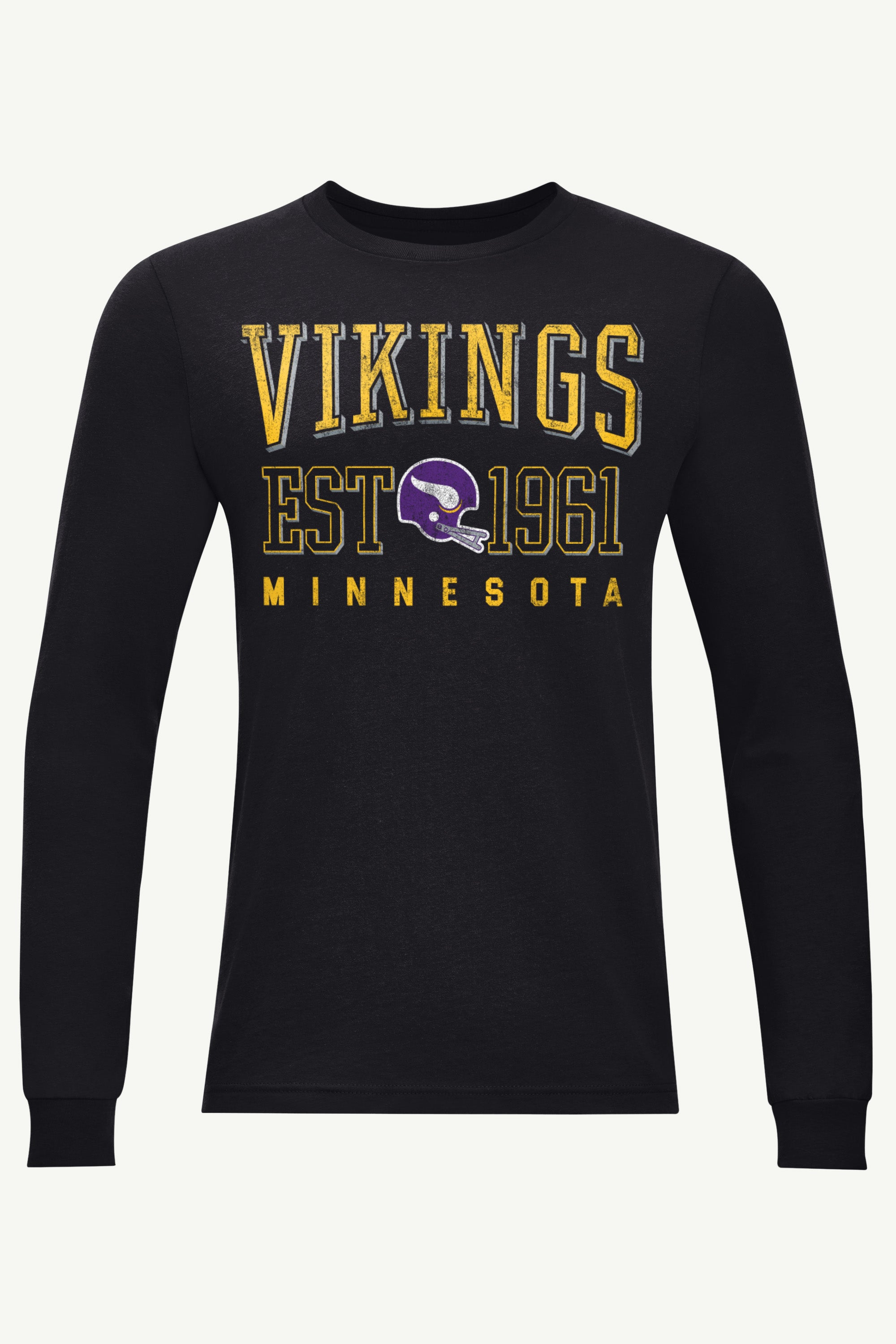 MENS MINNESOTA VIKINGS RETRO LONG SLEEVE T SHIRT View 1 | Minnesota Vikings
