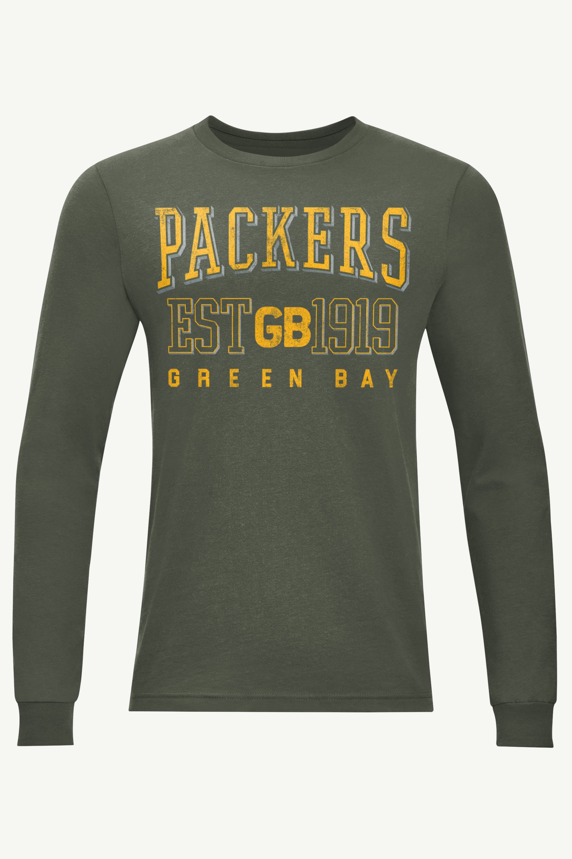 MENS GREEN BAY PACKERS RETRO LONG SLEEVE T SHIRT View 1 | Green Bay Packers