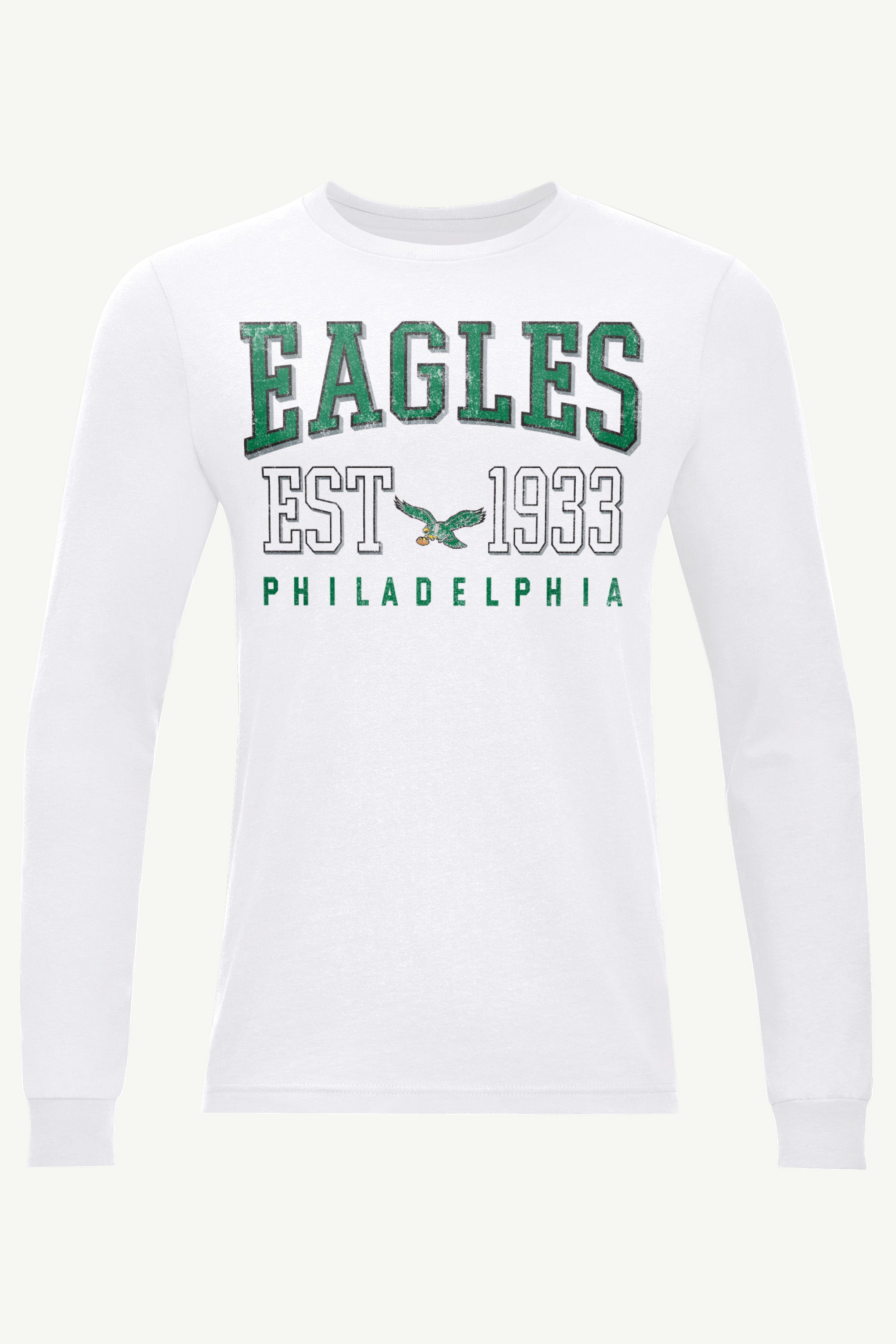 MENS PHILADELPHIA EAGLES RETRO LONG SLEEVE T SHIRT View 1