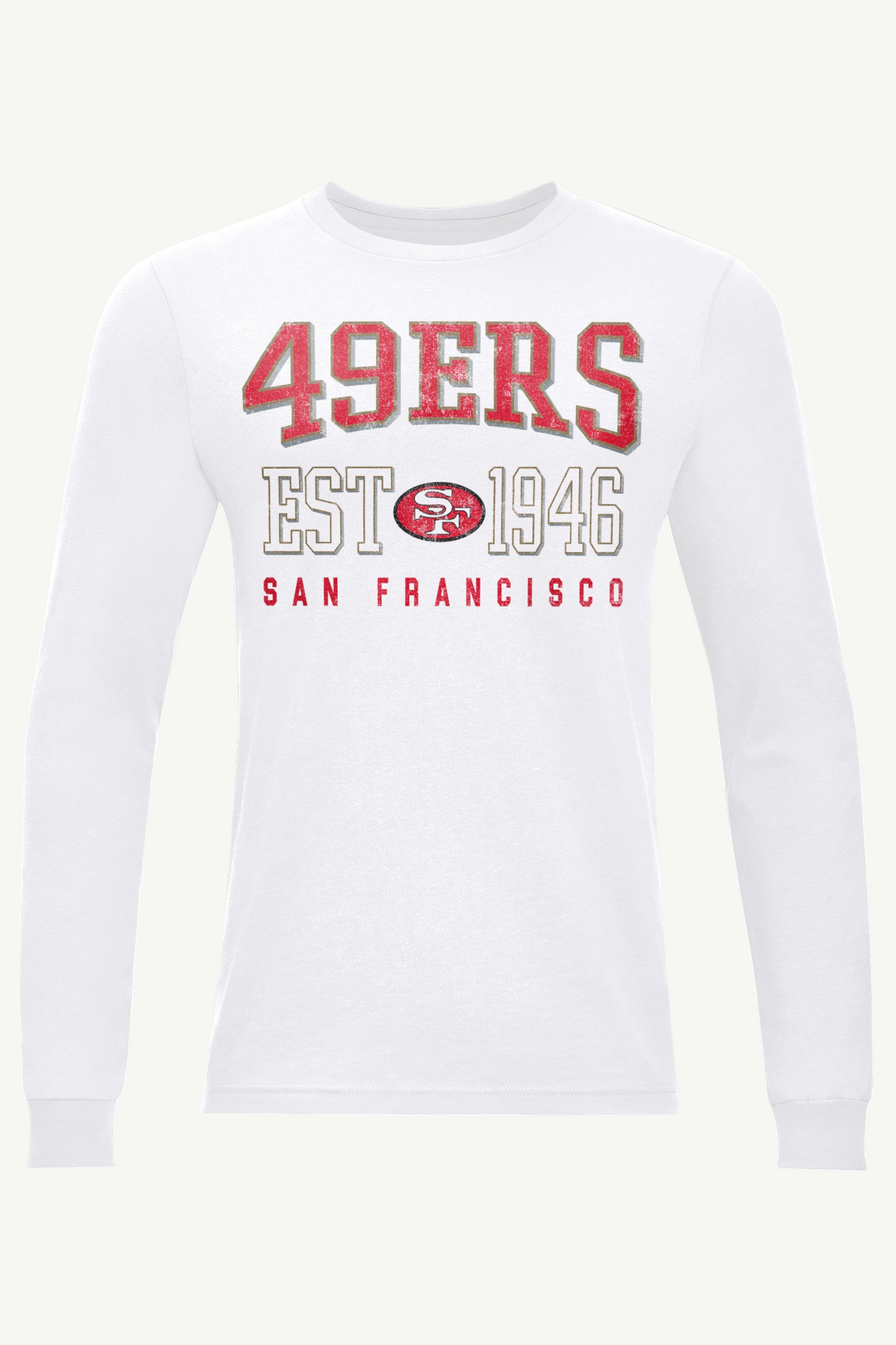 MENS SAN FRANCISCO 49ERs RETRO LONG SLEEVE T SHIRT View 1 | NFL MENS SAN FRANCISCO 49ERs RETRO LONG SLEEVE T SHIRT View 1 | NFL