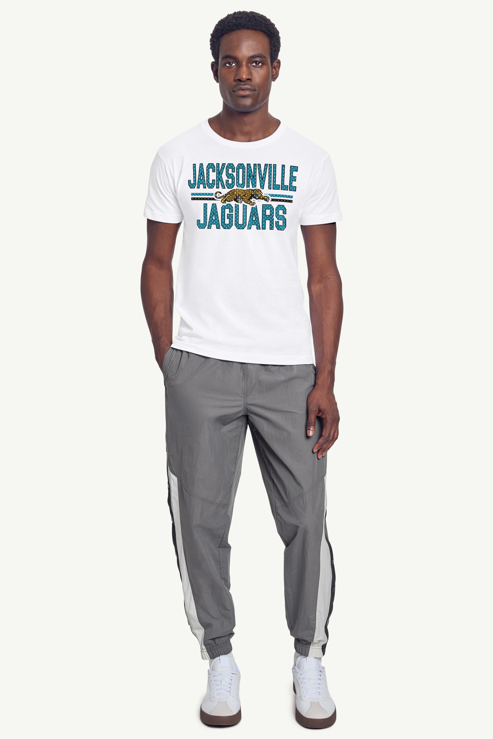 MENS JACKSONVILLE JAGUARS MESH LOOK RETRO T SHIRT View 3