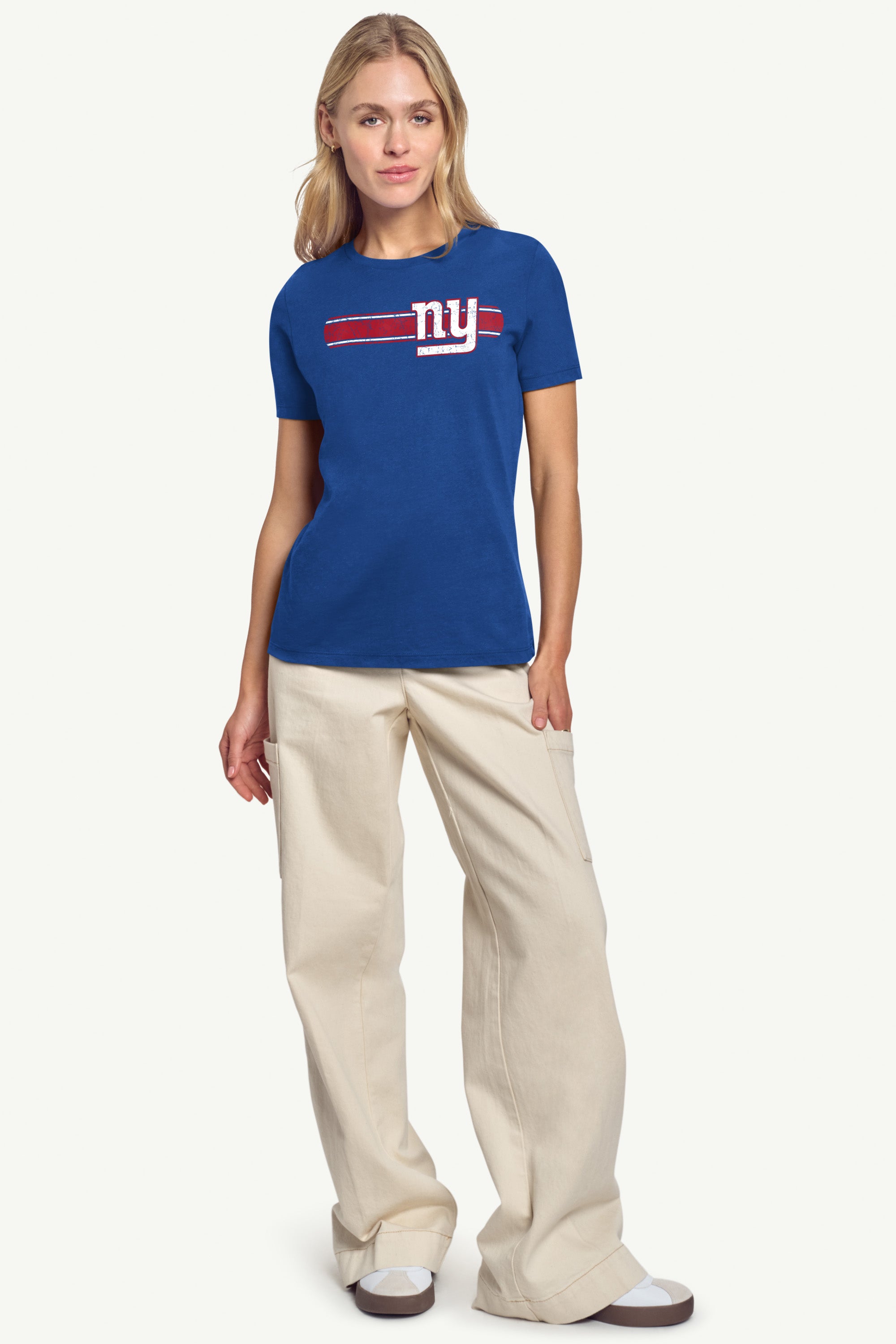 WOMENS NEW YORK GIANTS STRIPE T SHIRT View 2 | NFL WOMENS NEW YORK GIANTS STRIPE T SHIRT View 2 | NFL