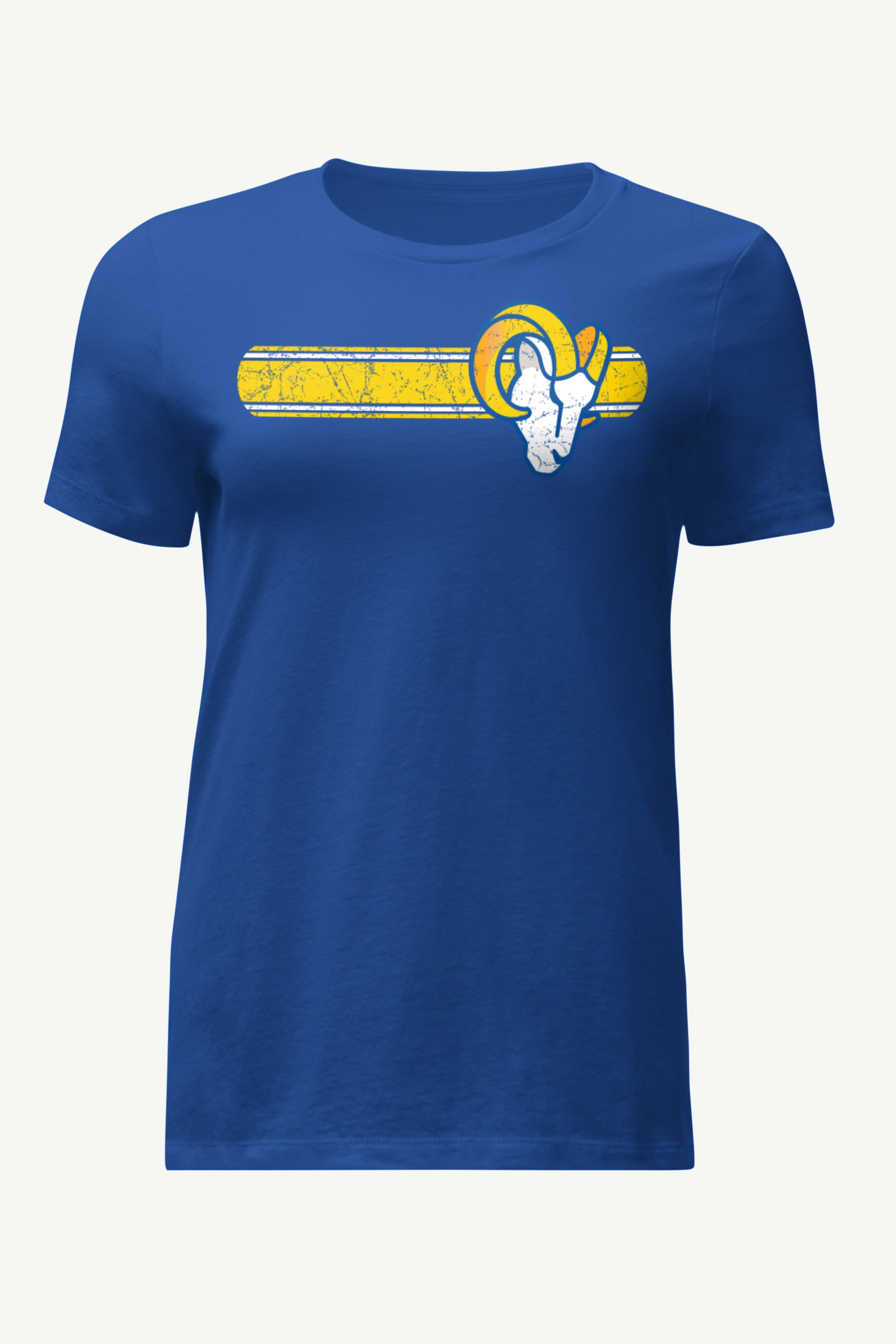 WOMENS LOS ANGELES RAMS STRIPE T SHIRT View 1 | NFL WOMENS LOS ANGELES RAMS STRIPE T SHIRT View 1 | NFL