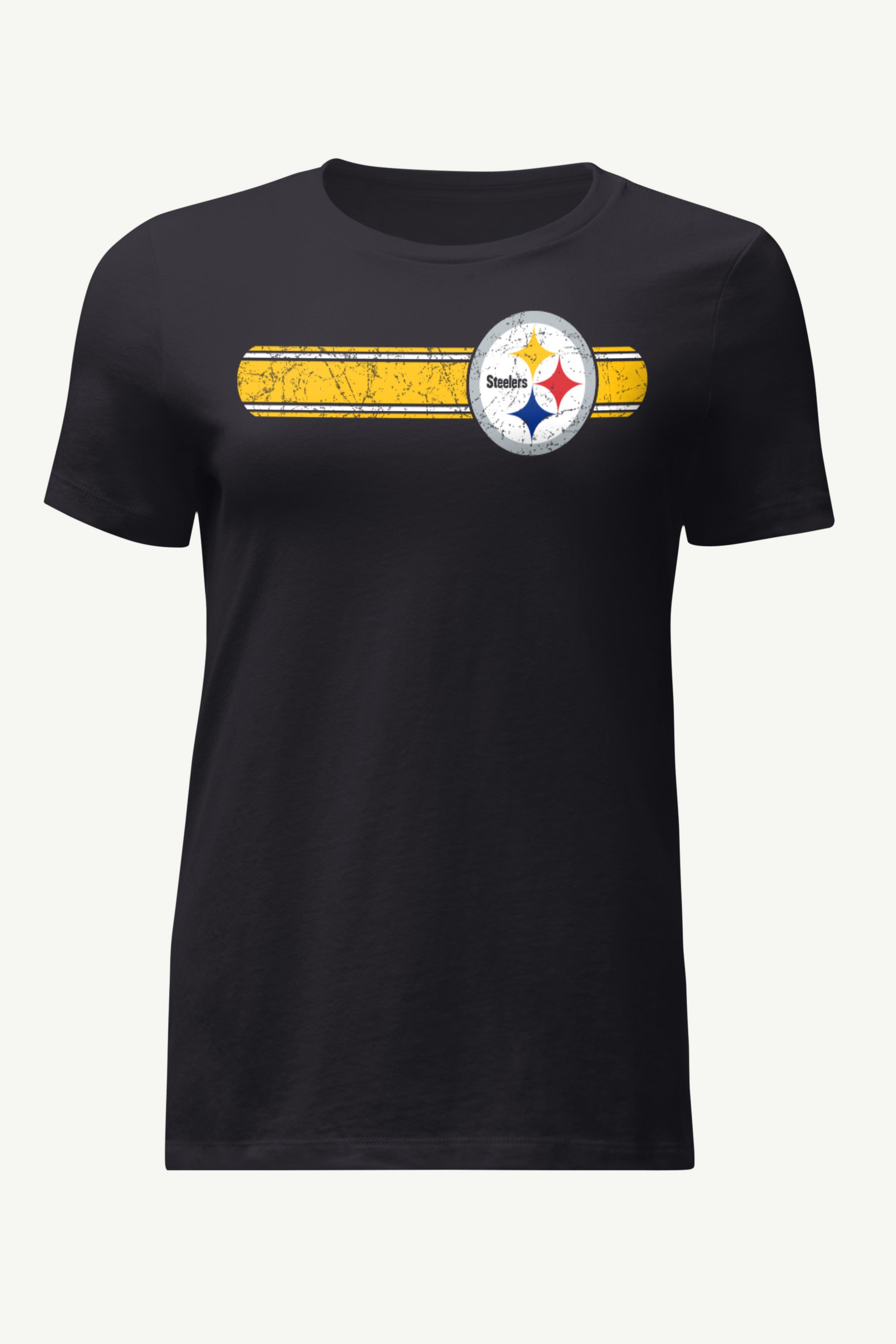 WOMENS PITTSBURGH STEELERS STRIPE T SHIRT View 1 | NFL WOMENS PITTSBURGH STEELERS STRIPE T SHIRT View 1 | NFL