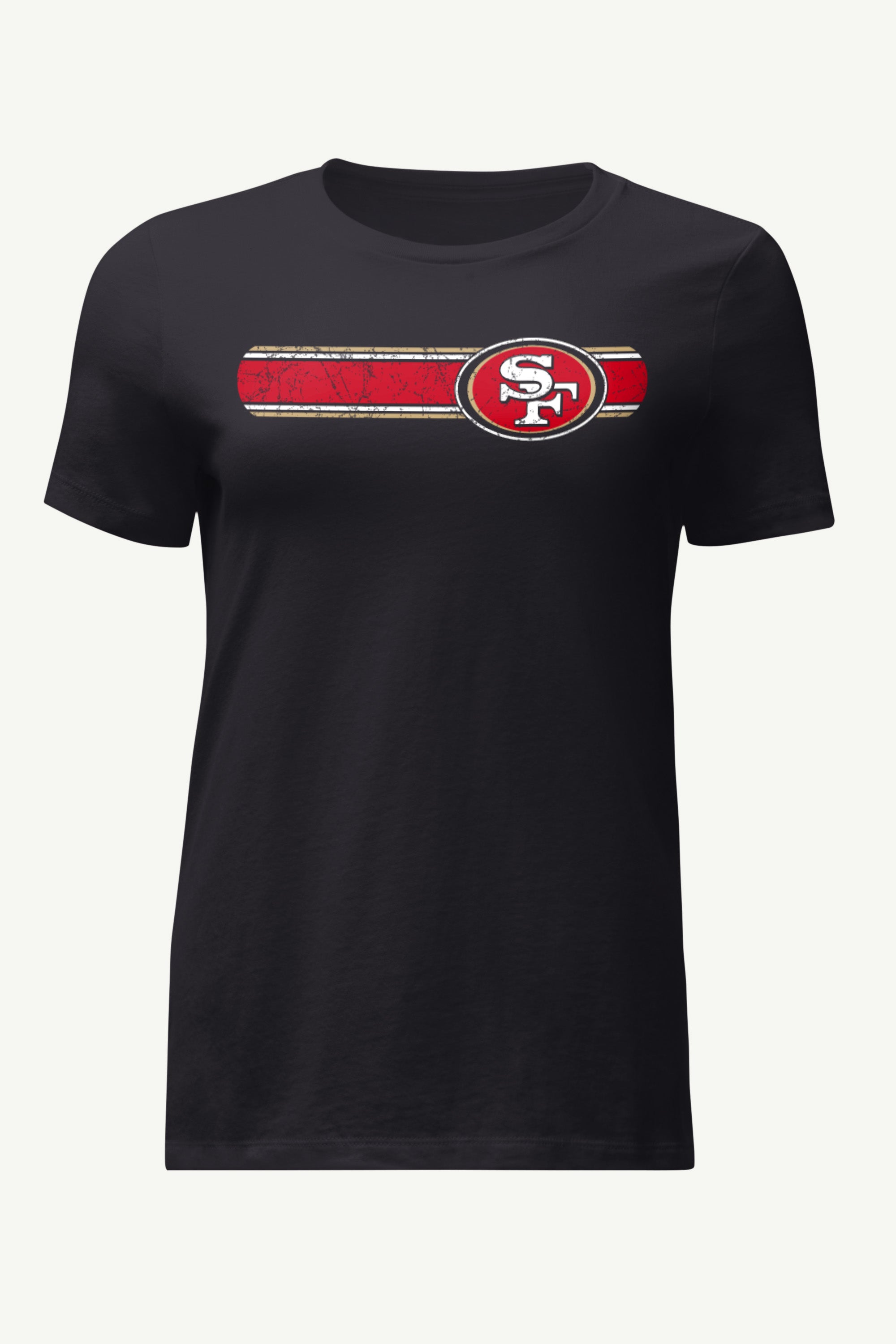 WOMENS SAN FRANCISCO 49ERS STRIPE T SHIRT View 1 | NFL WOMENS SAN FRANCISCO 49ERS STRIPE T SHIRT View 1 | NFL