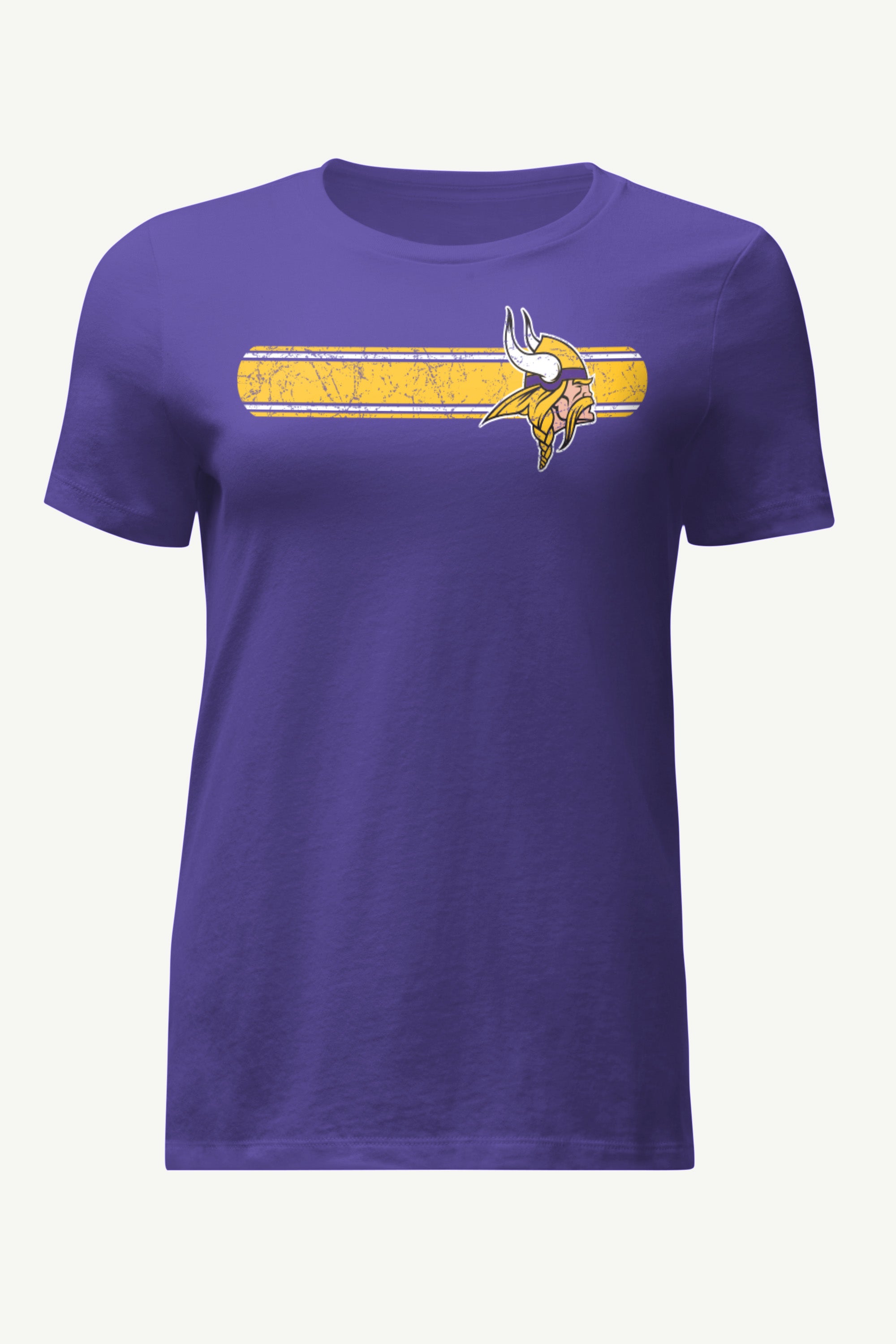 WOMENS MINNESOTA VIKINGS STRIPE T SHIRT View 1 | NFL WOMENS MINNESOTA VIKINGS STRIPE T SHIRT View 1 | NFL