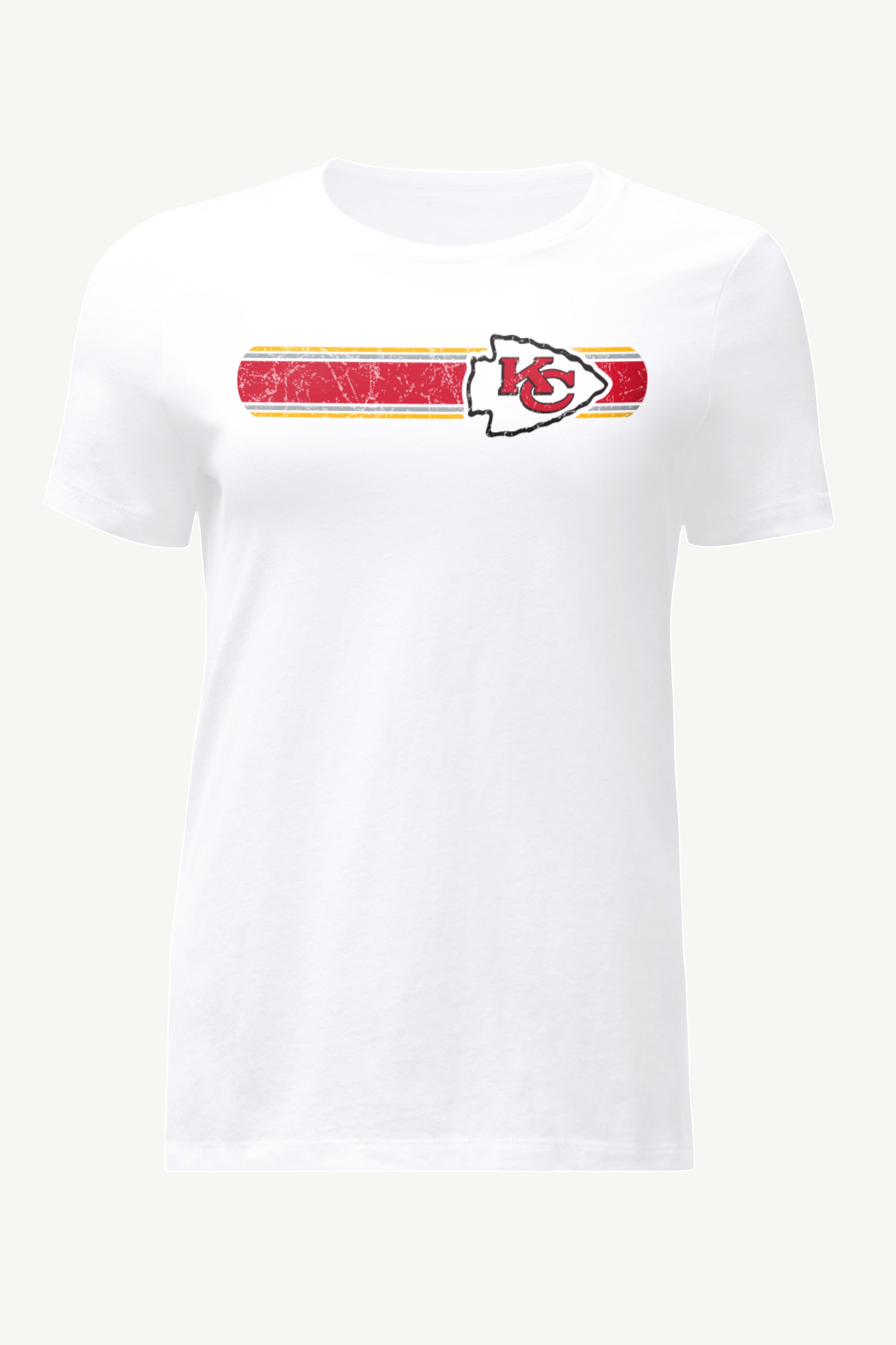 WOMENS KANSAS CITY CHIEFS STRIPE T SHIRT View 1 | NFL WOMENS KANSAS CITY CHIEFS STRIPE T SHIRT View 1 | NFL