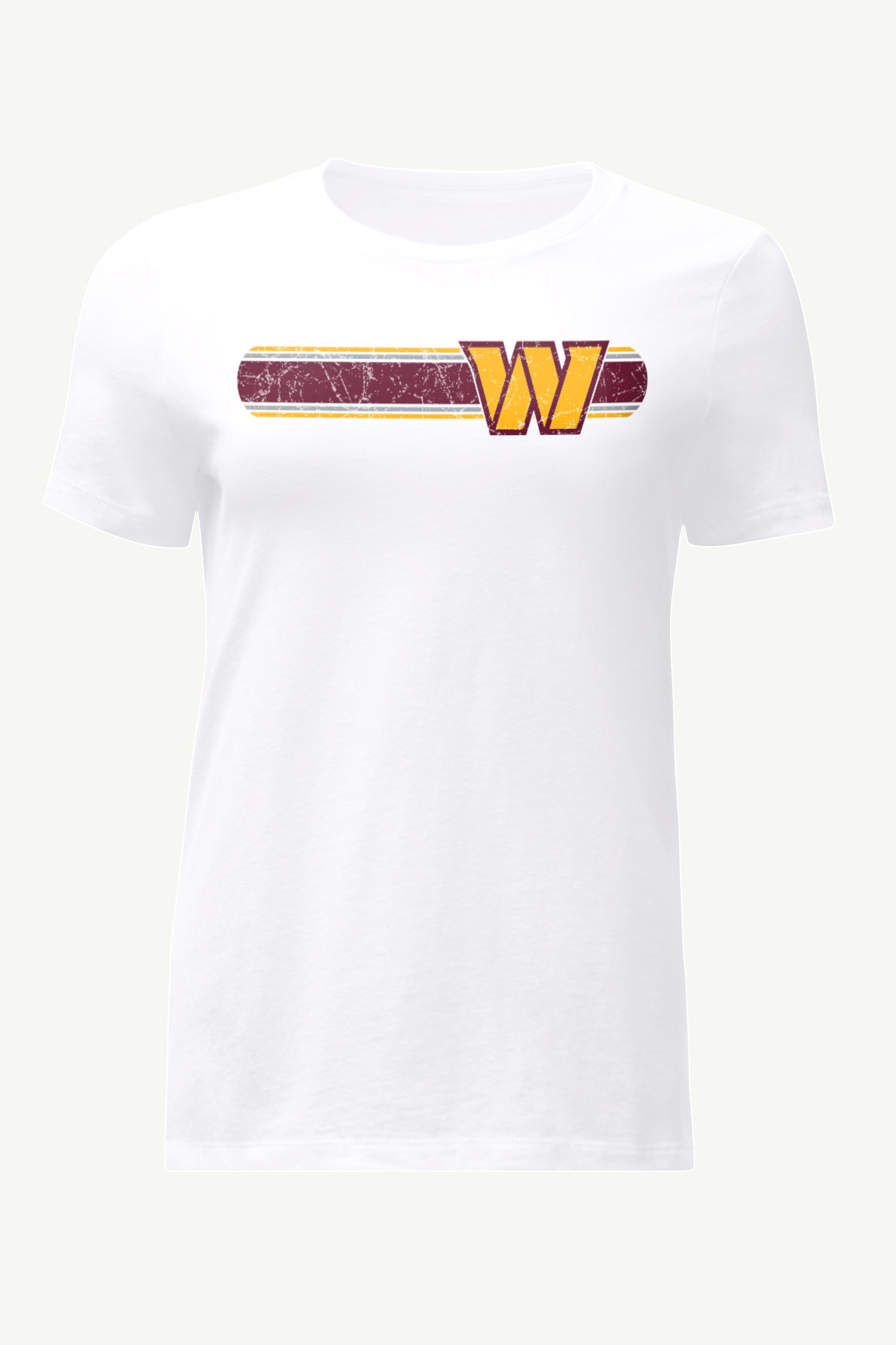 WOMENS WASHINGTON COMMANDERS STRIPE T SHIRT View 1 | Washington Commanders