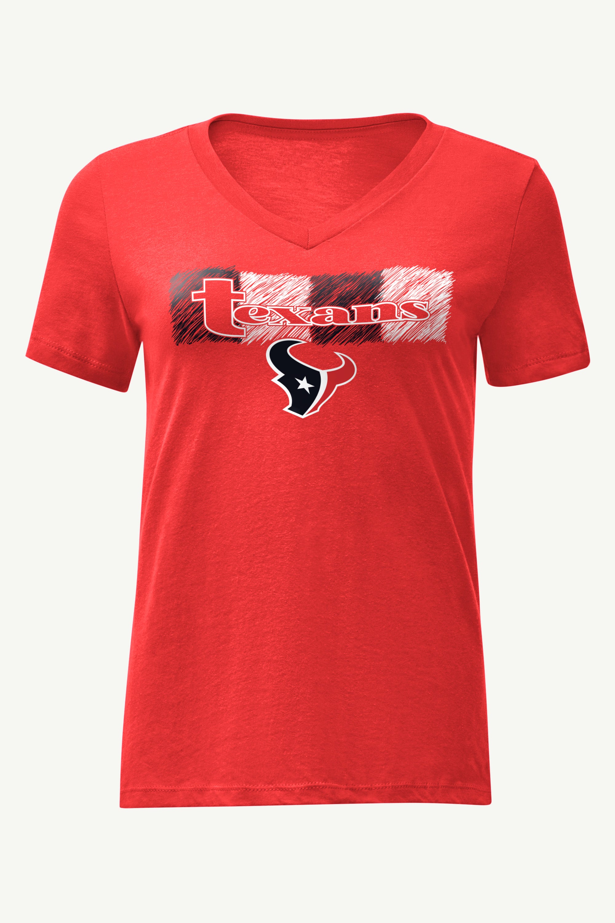 WOMENS HOUSTON TEXANS COLOR SHADDING V-NECK T SHIRT View 1 | Houston Texans