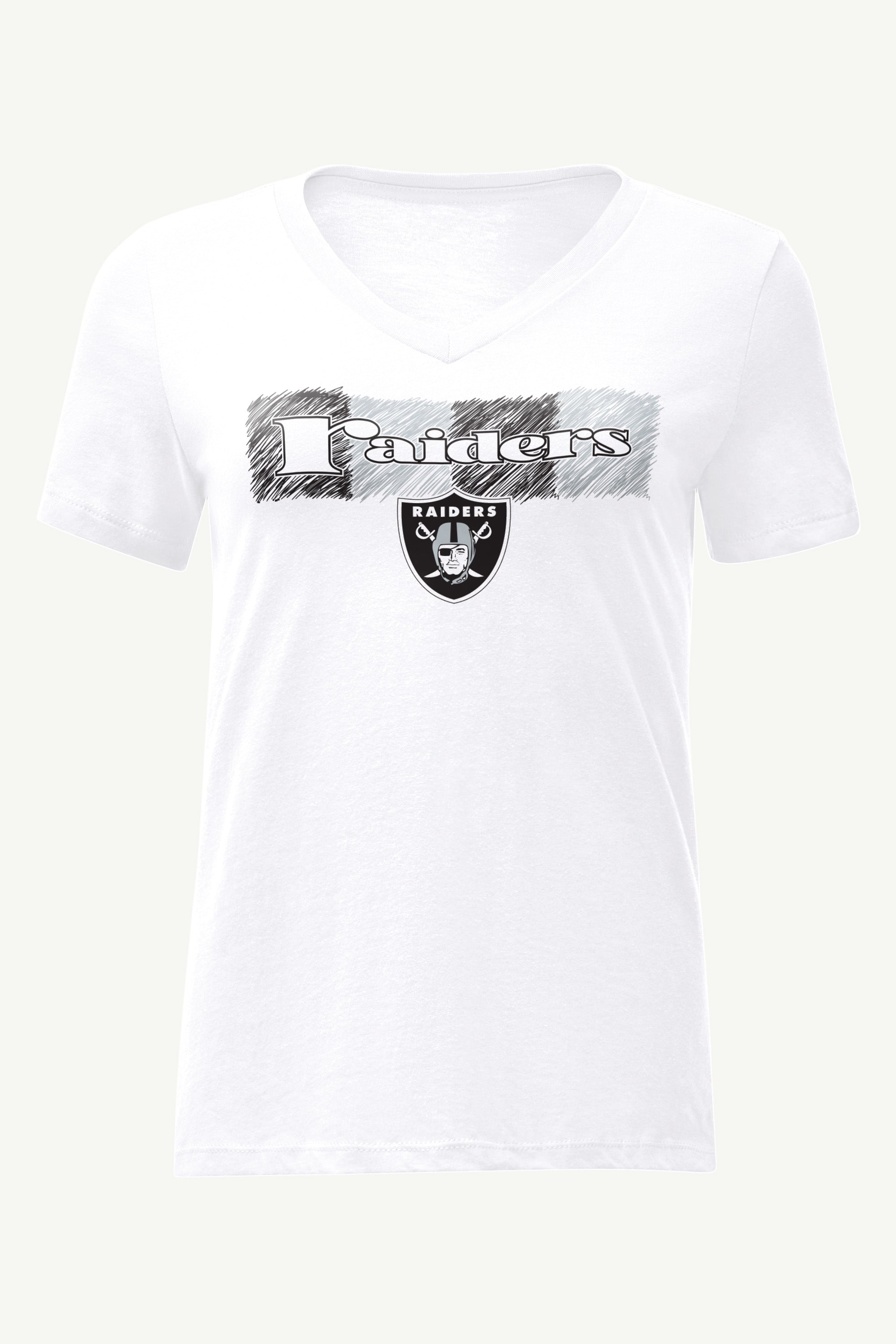WOMENS LAS VEGAS RAIDERS COLOR SHADDING V-NECK T SHIRT View 1 | NFL